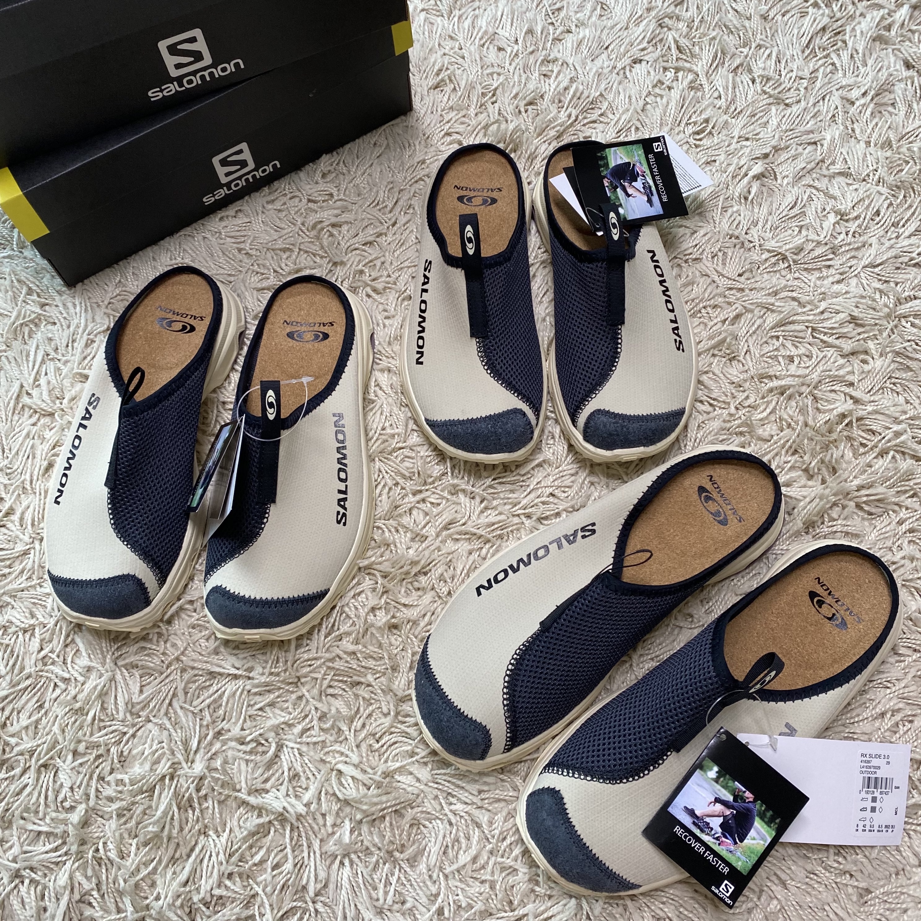 Salomon RX Slide 3.0 Bleached Sand 착용 스타일