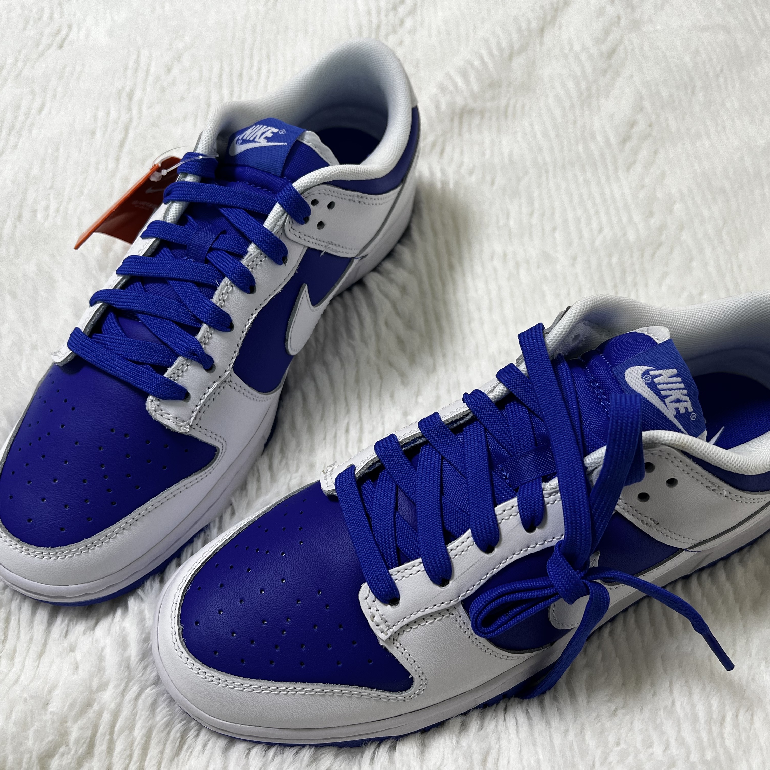 Nike Dunk Low Retro Racer Blue and White 착용 스타일