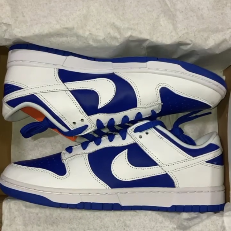Nike Dunk Low Retro Racer Blue and White 착용 스타일 - 1