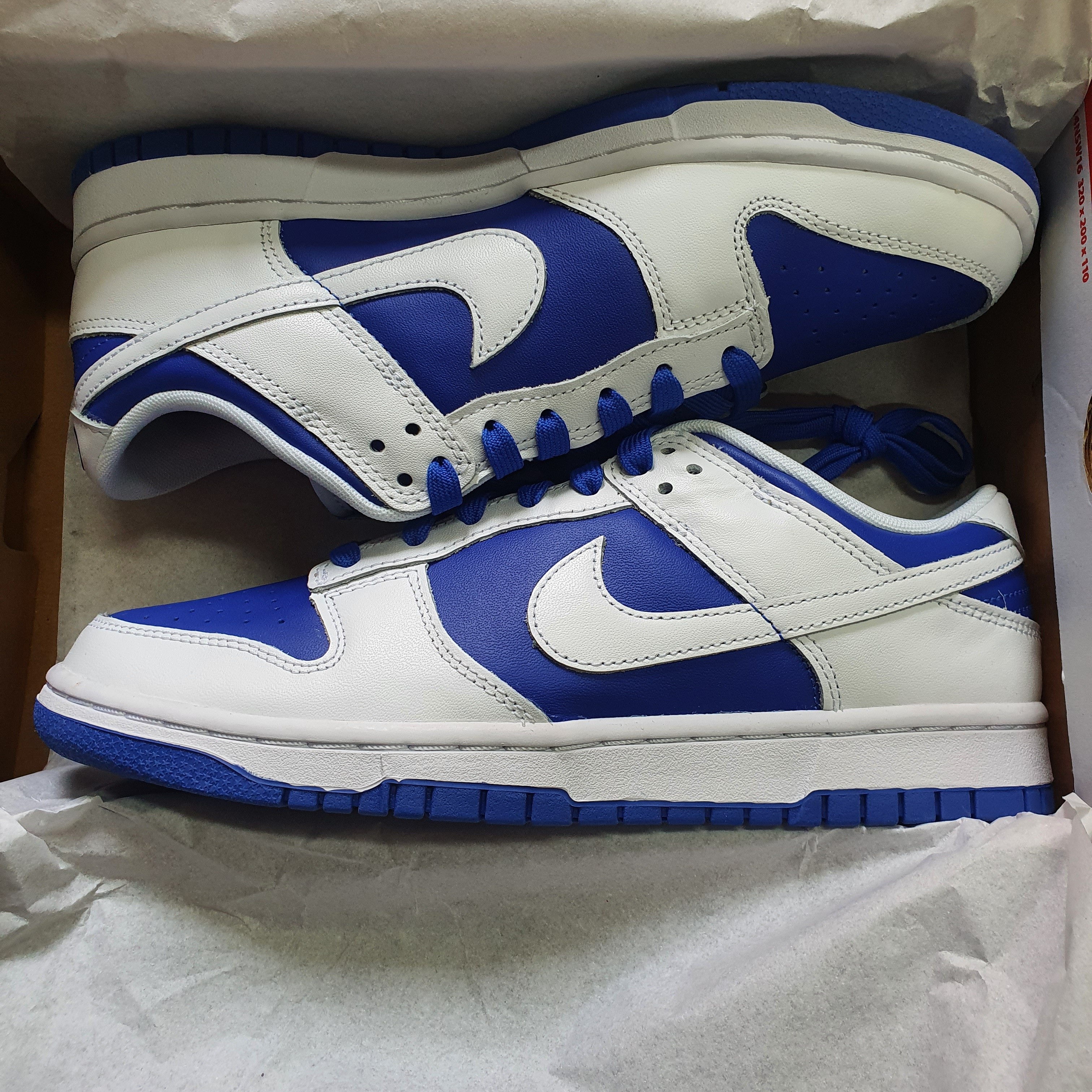 Nike Dunk Low Retro Racer Blue and White 착용 스타일 - 4