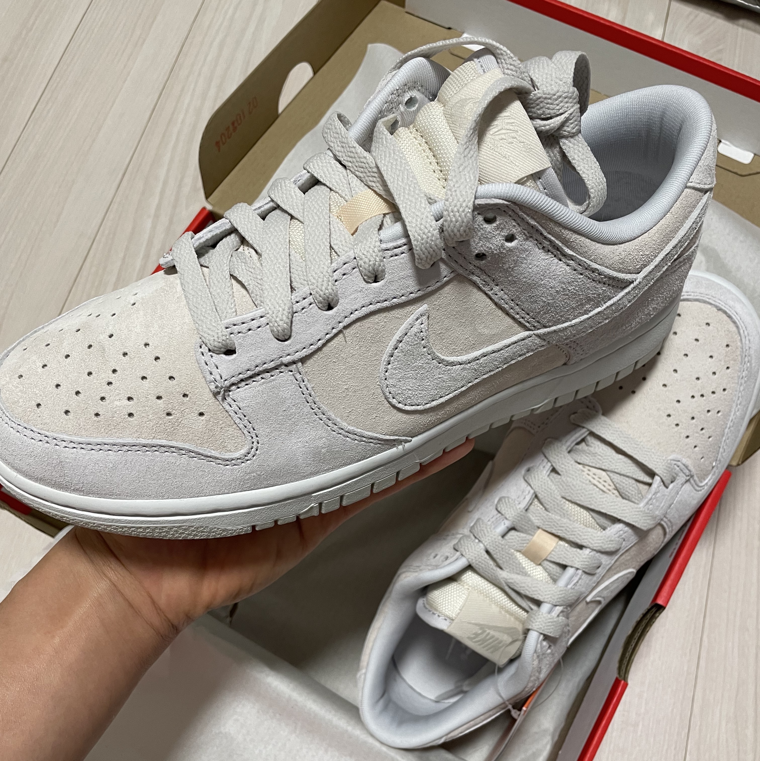 Nike Dunk Low Retro PRM Vast Grey 착용 스타일 - 2