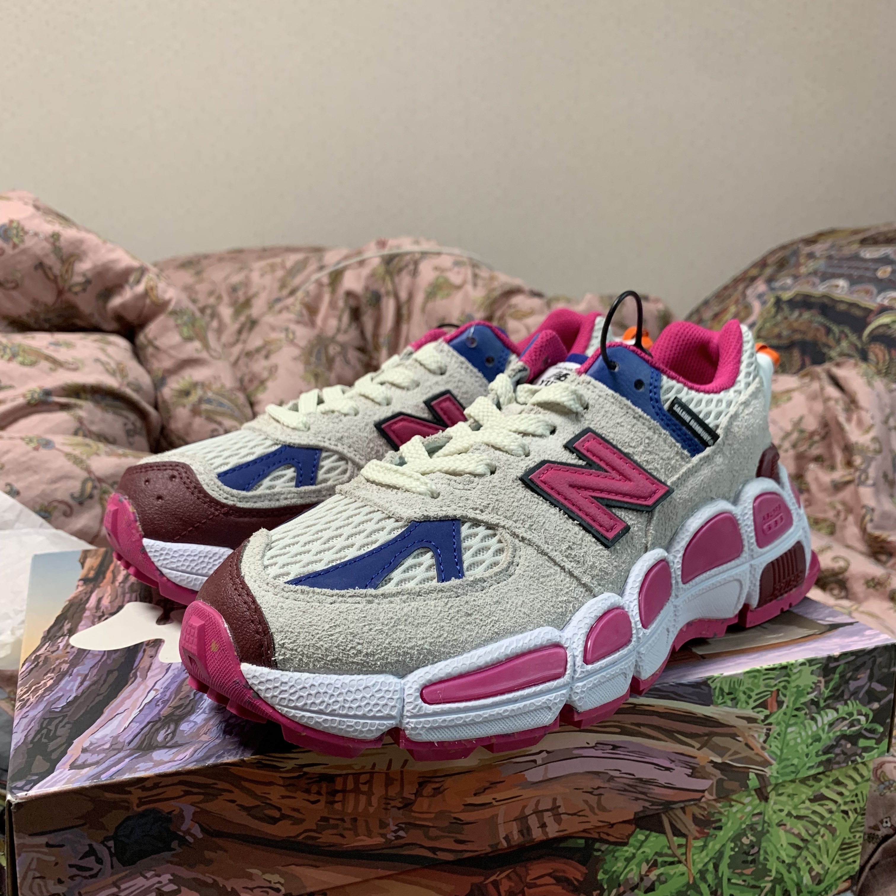 New Balance x Salehe Bembury 574 Yurt Pink Blue 착용 스타일