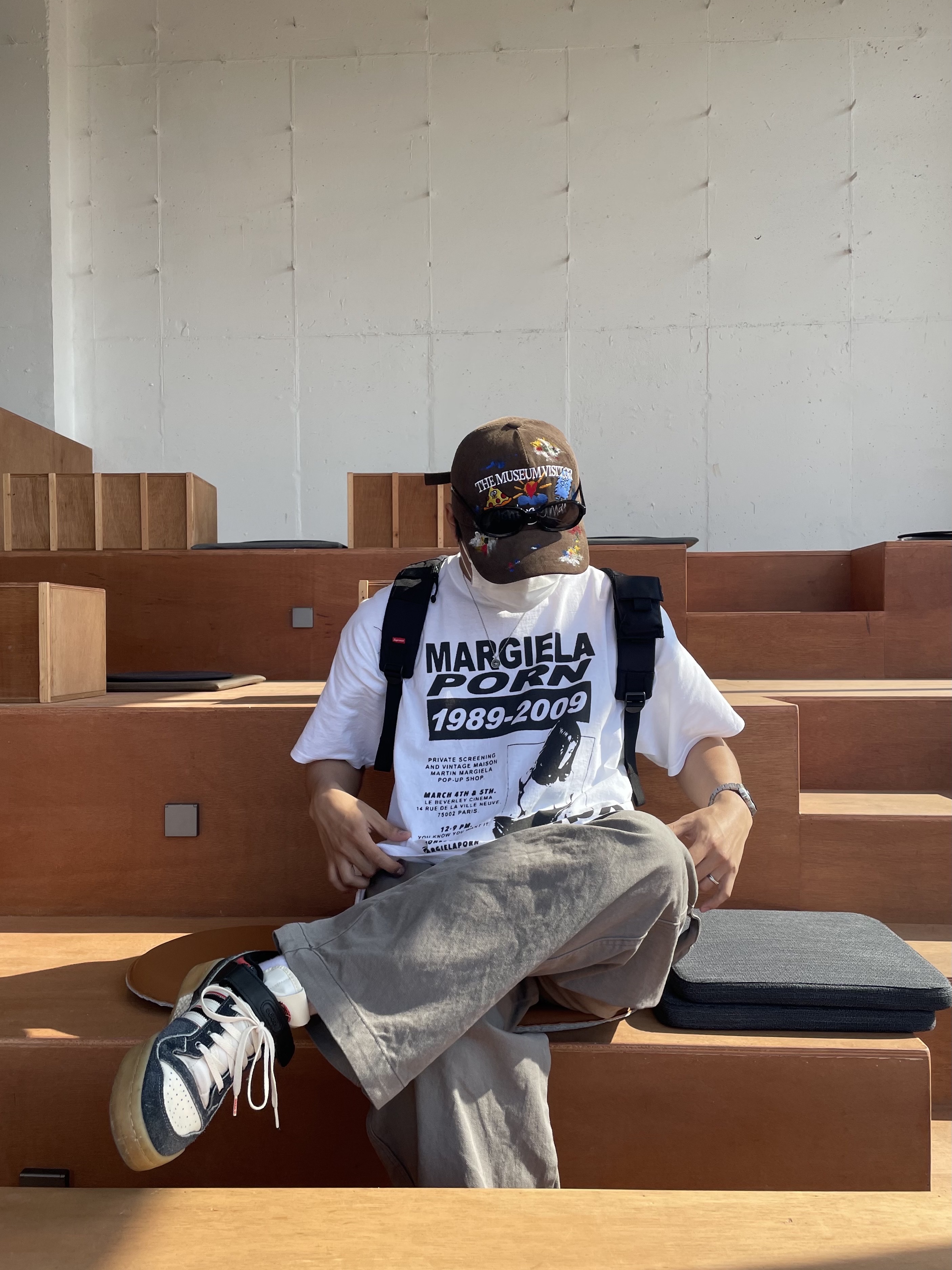 Adidas x Midwest Kids Forum 84 Low Black, Supreme Backpack Black - 19FW 착용 스타일 - 3