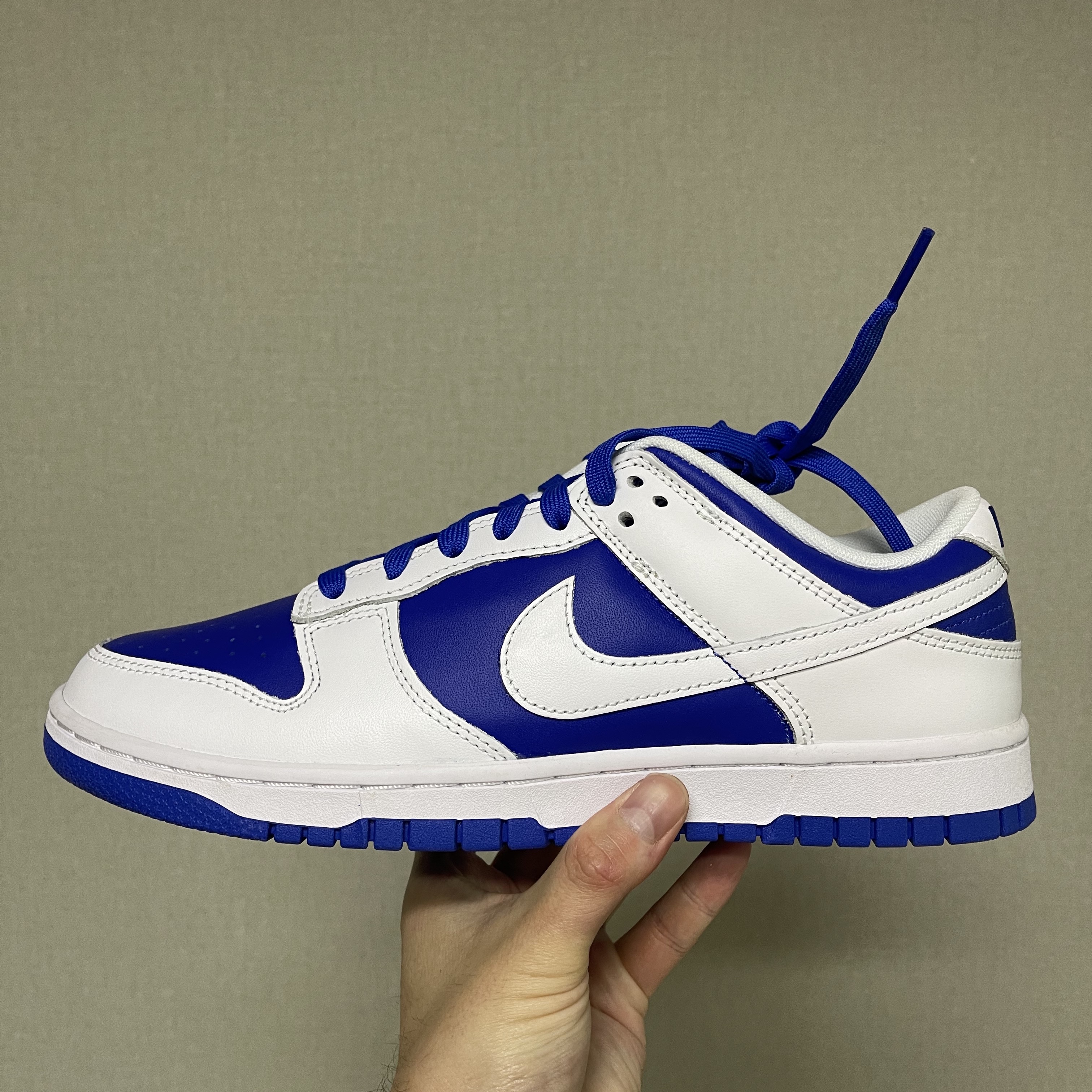 Nike Dunk Low Retro Racer Blue and White 착용 스타일 - 1