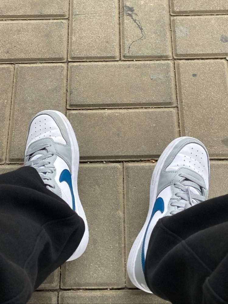 (GS) Nike Court Borough Low 2 Light Smoke Grey 착용 스타일