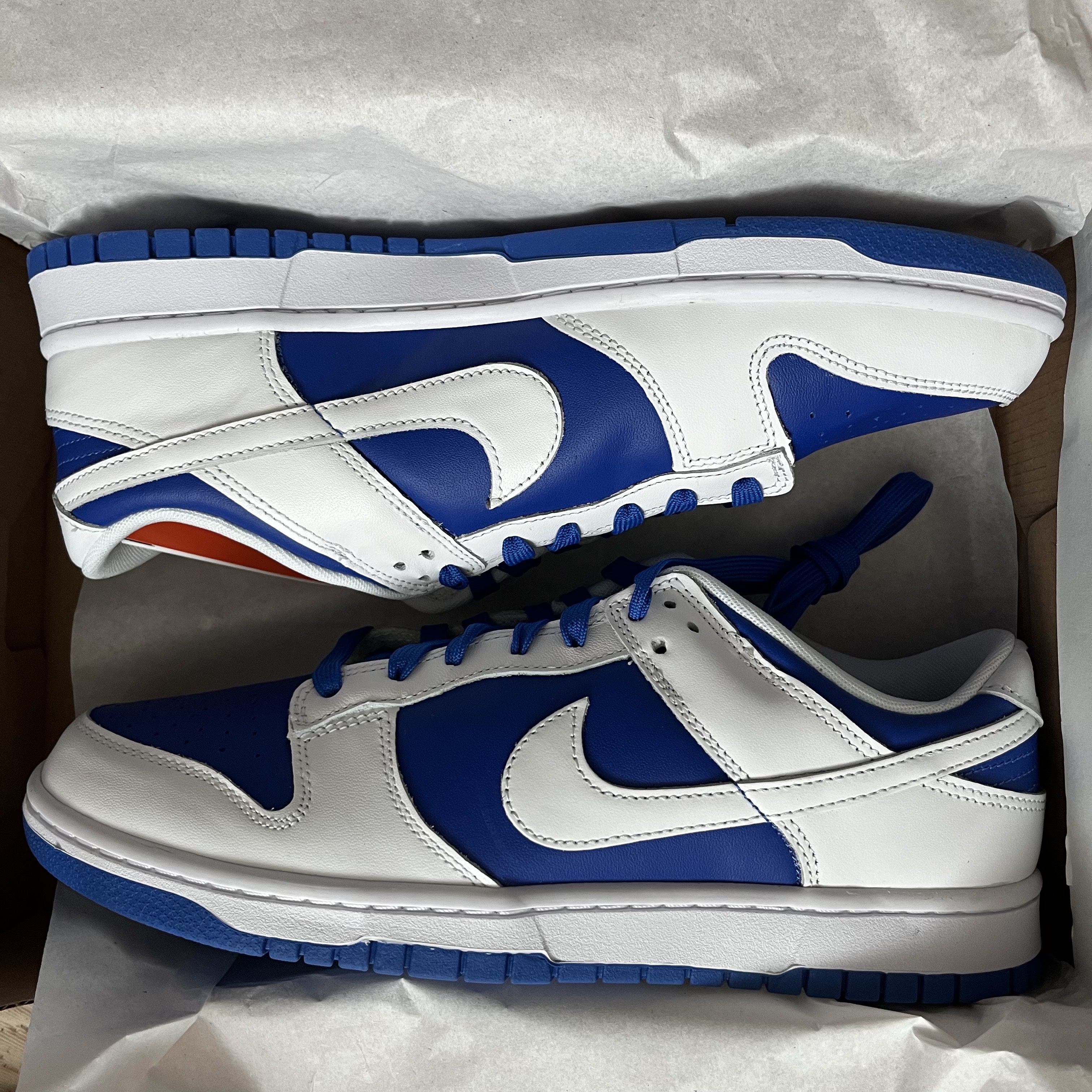 Nike Dunk Low Retro Racer Blue and White 착용 스타일