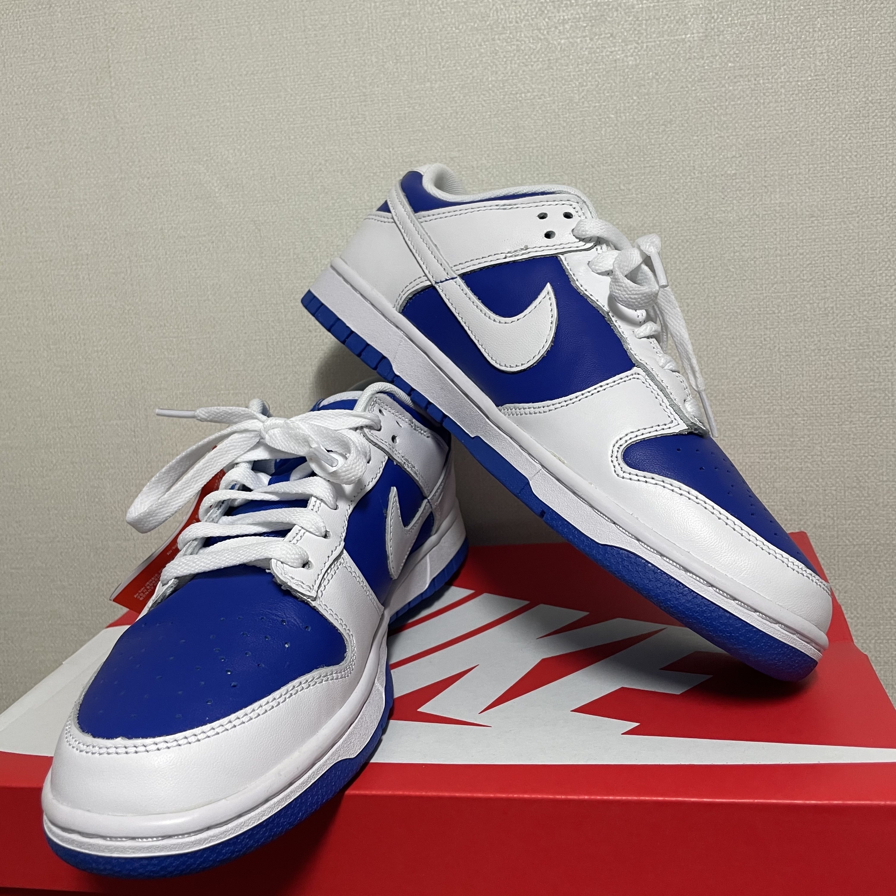 Nike Dunk Low Retro Racer Blue and White 착용 스타일 - 3