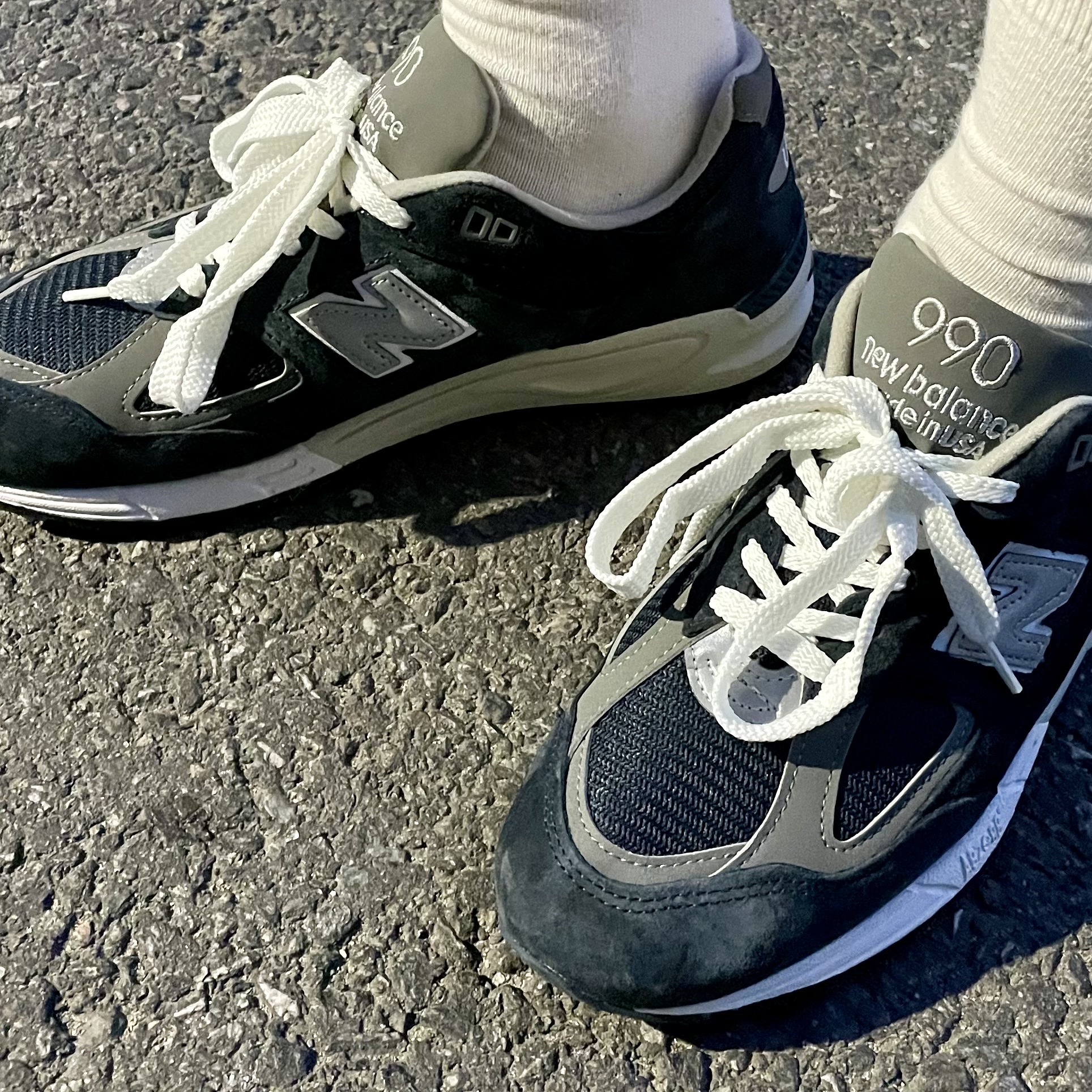 New Balance 990v2 Made in USA Navy  착용 스타일