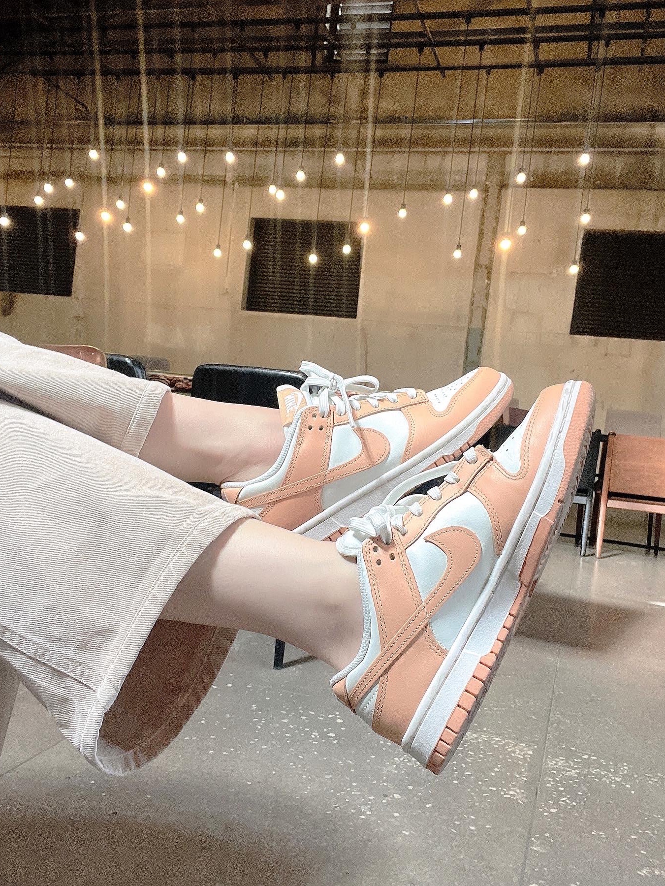 (W) Nike Dunk Low Harvest Moon 착용 스타일 - 2
