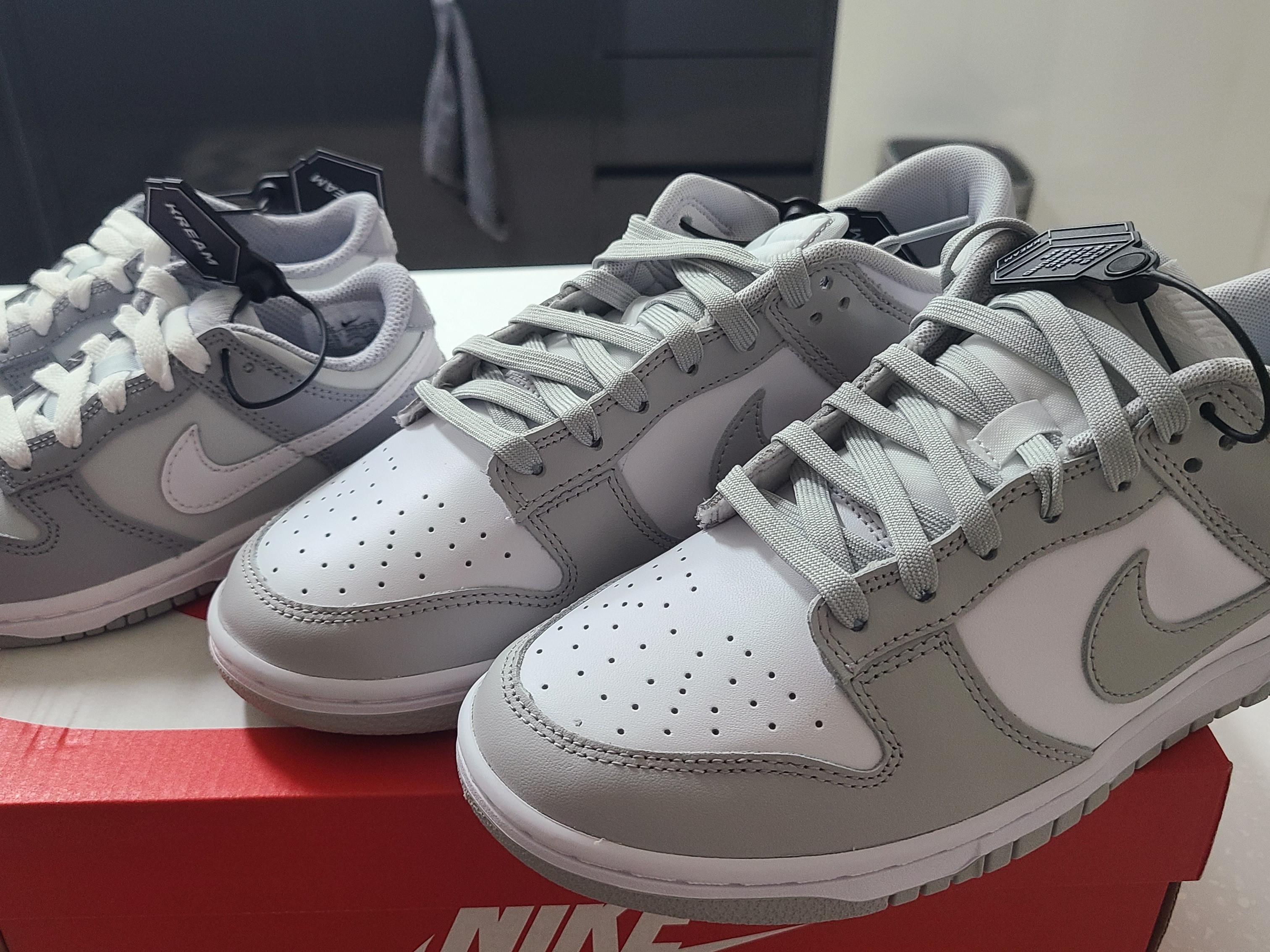 Nike Dunk Low Retro Grey Fog, (PS) Nike Dunk Low Wolf Grey 착용 스타일