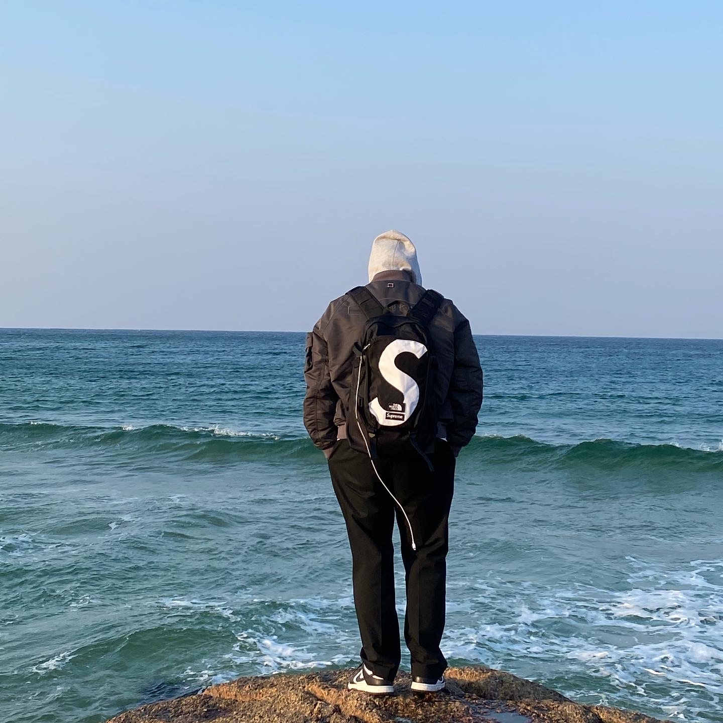 Supreme x The North Face S Logo Expedition Backpack Black - 20FW, Nike Dunk Low Retro Black 착용 스타일