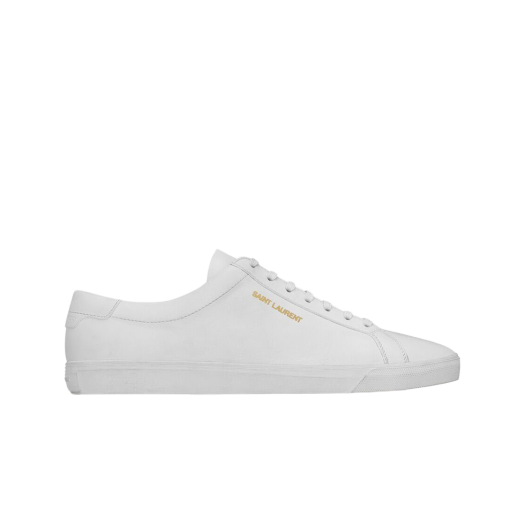 Saint Laurent Andy Sneakers in Leather Optic White