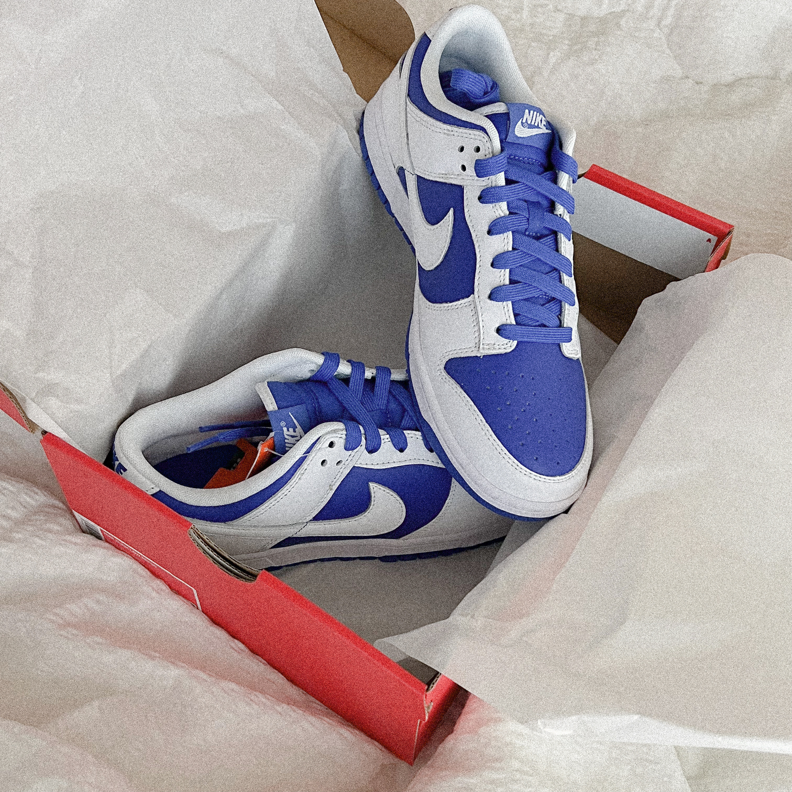 Nike Dunk Low Retro Racer Blue and White 착용 스타일