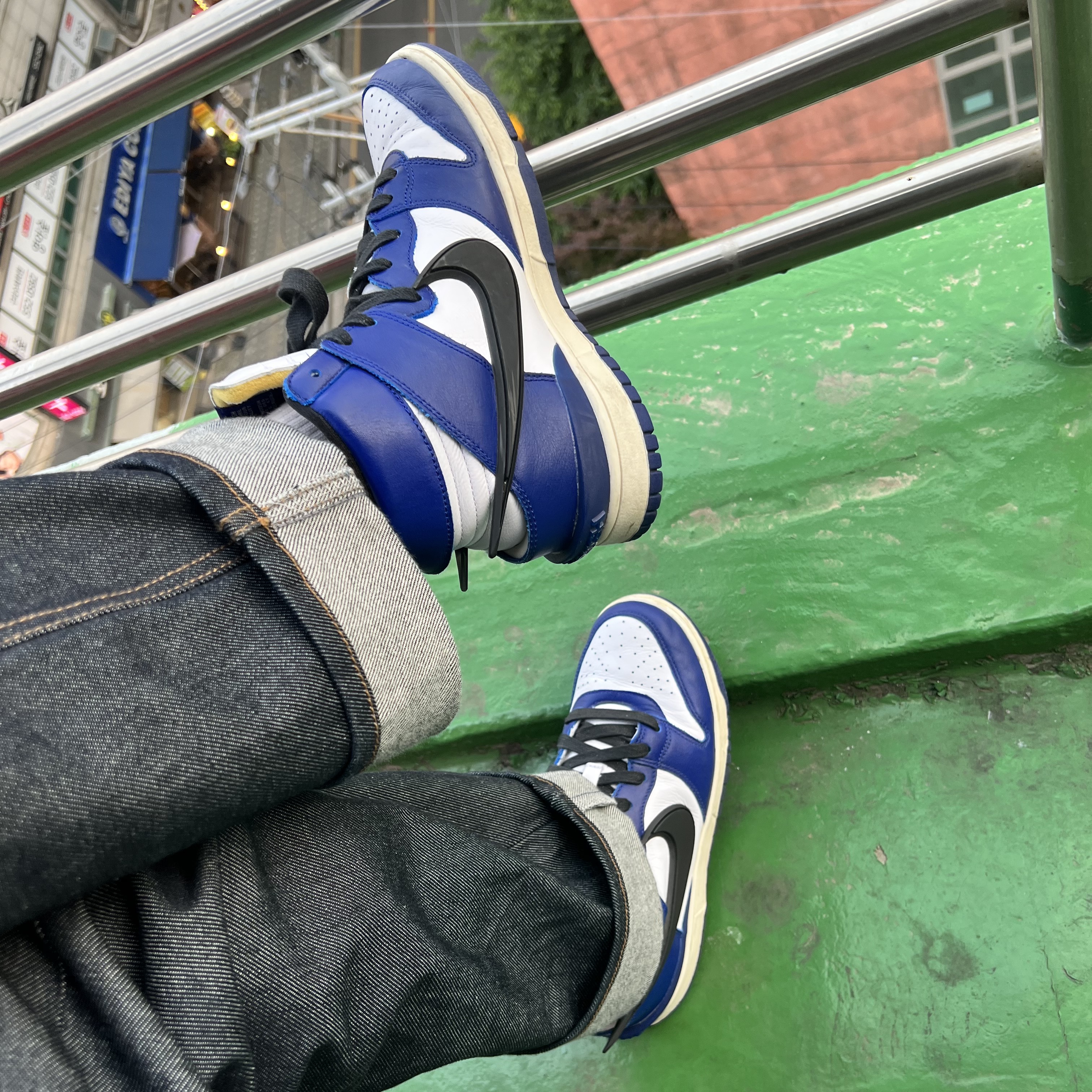 Nike x Ambush Dunk High Deep Royal Blue 착용 스타일