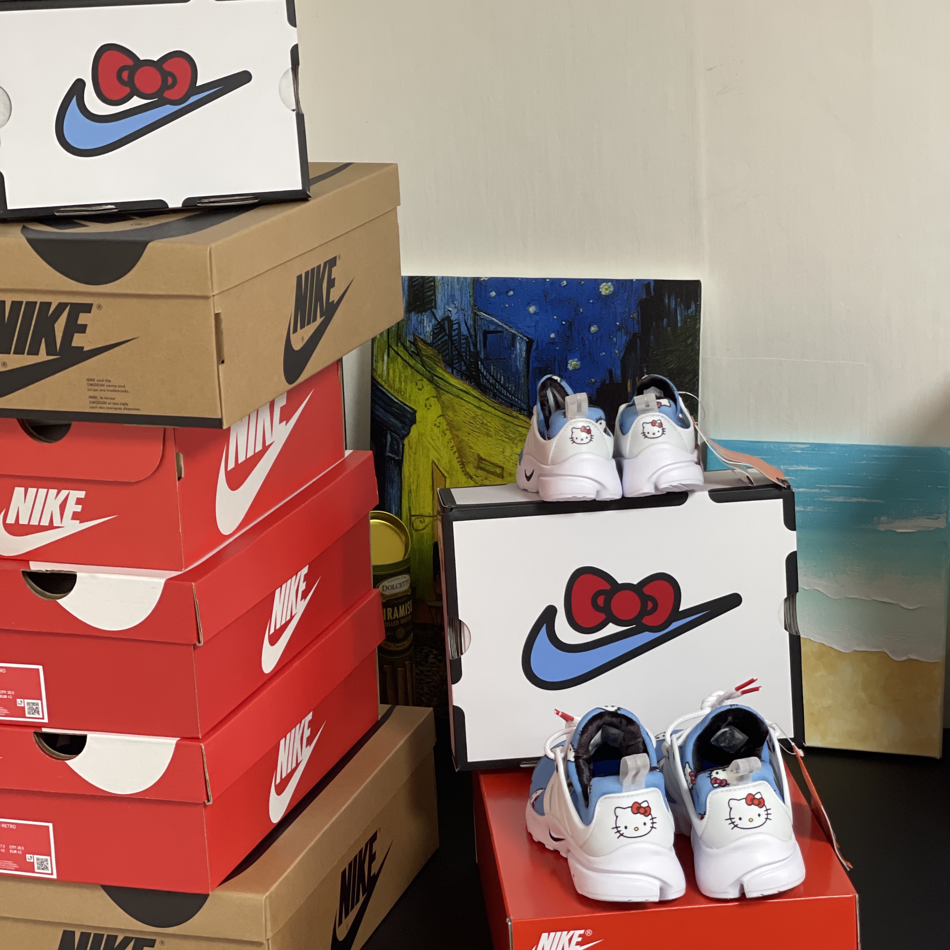 (TD) Nike x Hello Kitty Air Presto University Blue, (PS) Nike x Hello Kitty Air Presto University Blue 착용 스타일 - 2