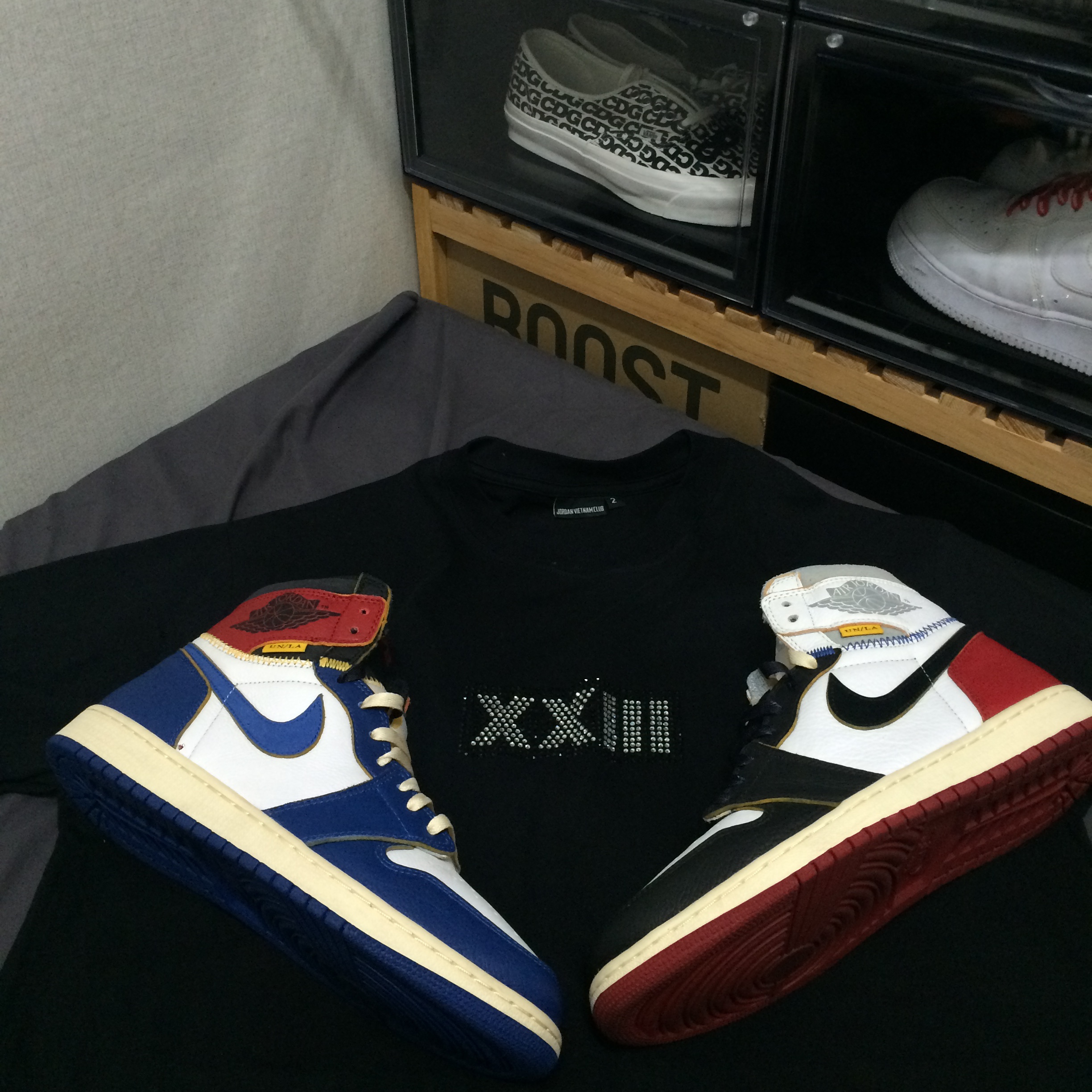 Jordan 1 x Union Retro High Black Toe, Jordan 1 x Union Retro High Blue Toe 착용 스타일