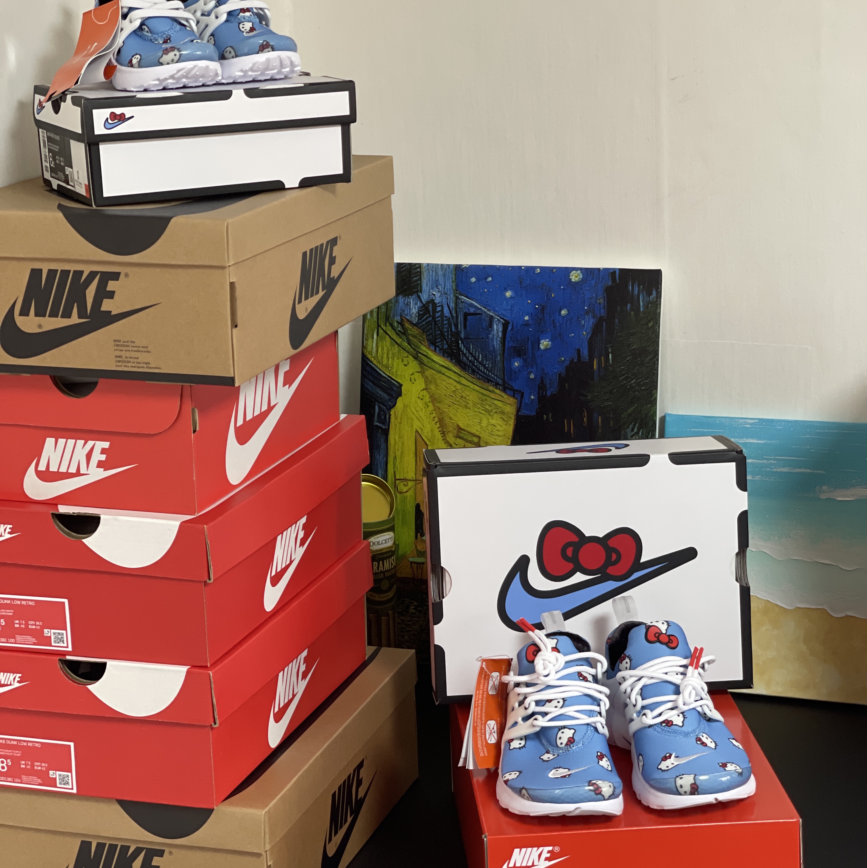 (TD) Nike x Hello Kitty Air Presto University Blue, (PS) Nike x Hello Kitty Air Presto University Blue 착용 스타일 - 1