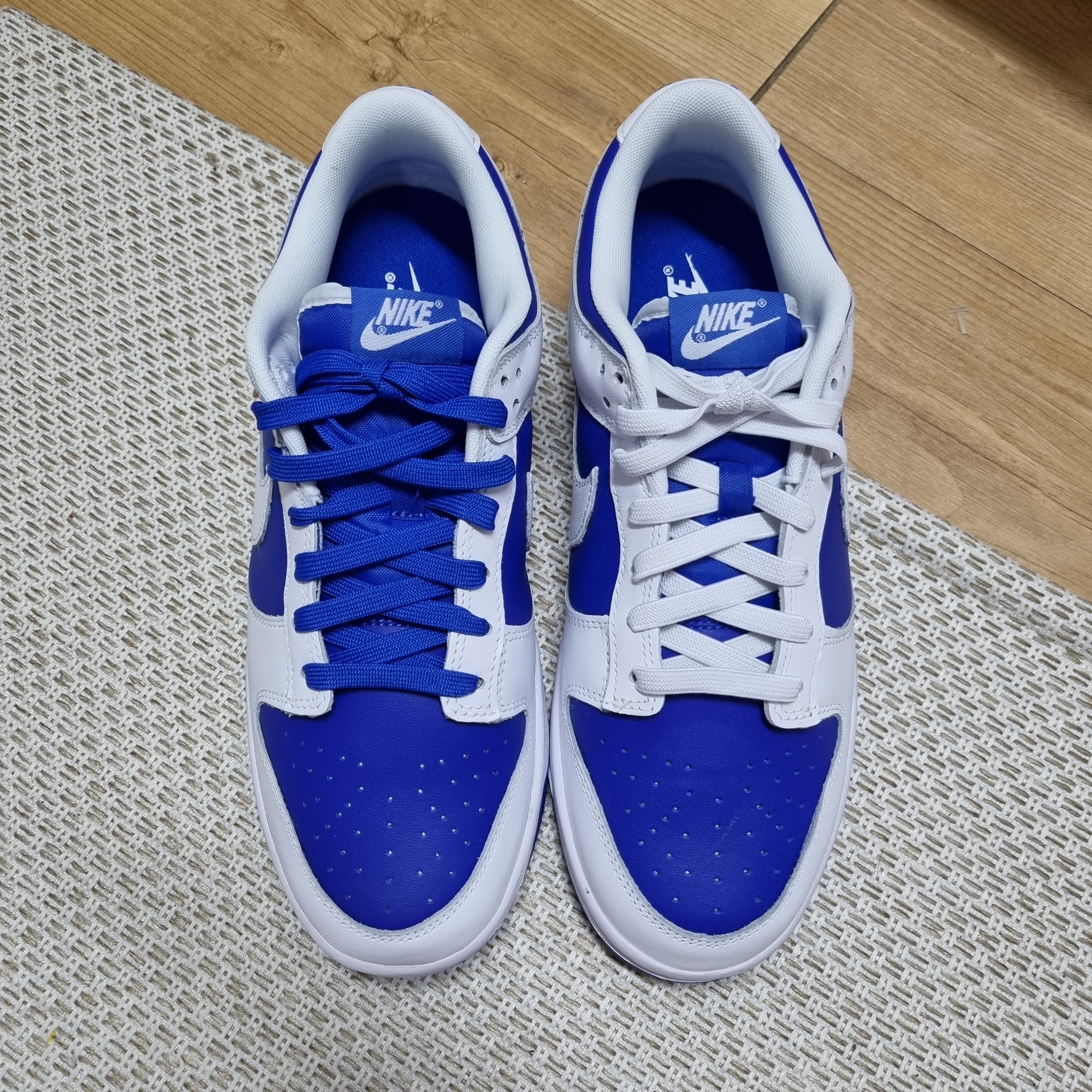Nike Dunk Low Retro Racer Blue and White 착용 스타일