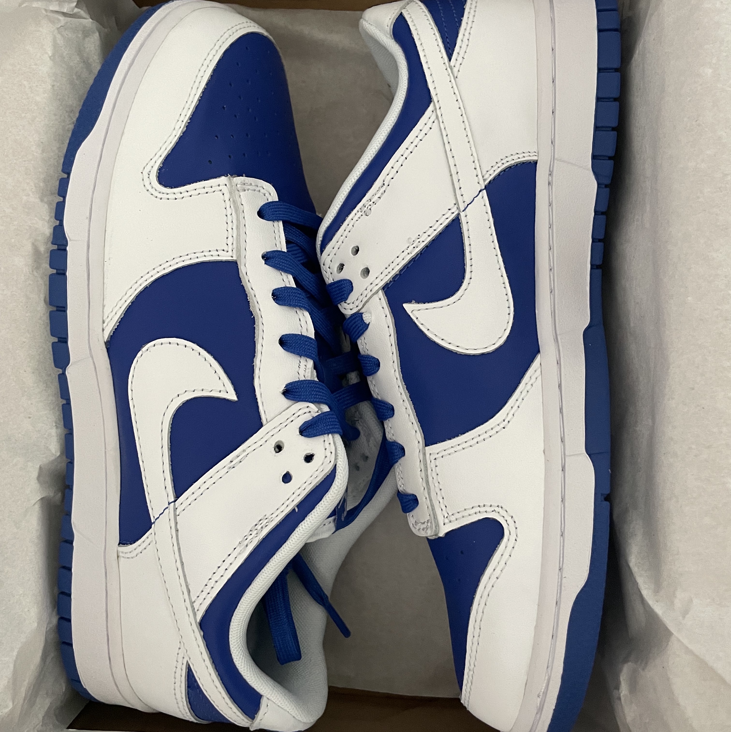 Nike Dunk Low Retro Racer Blue and White 착용 스타일