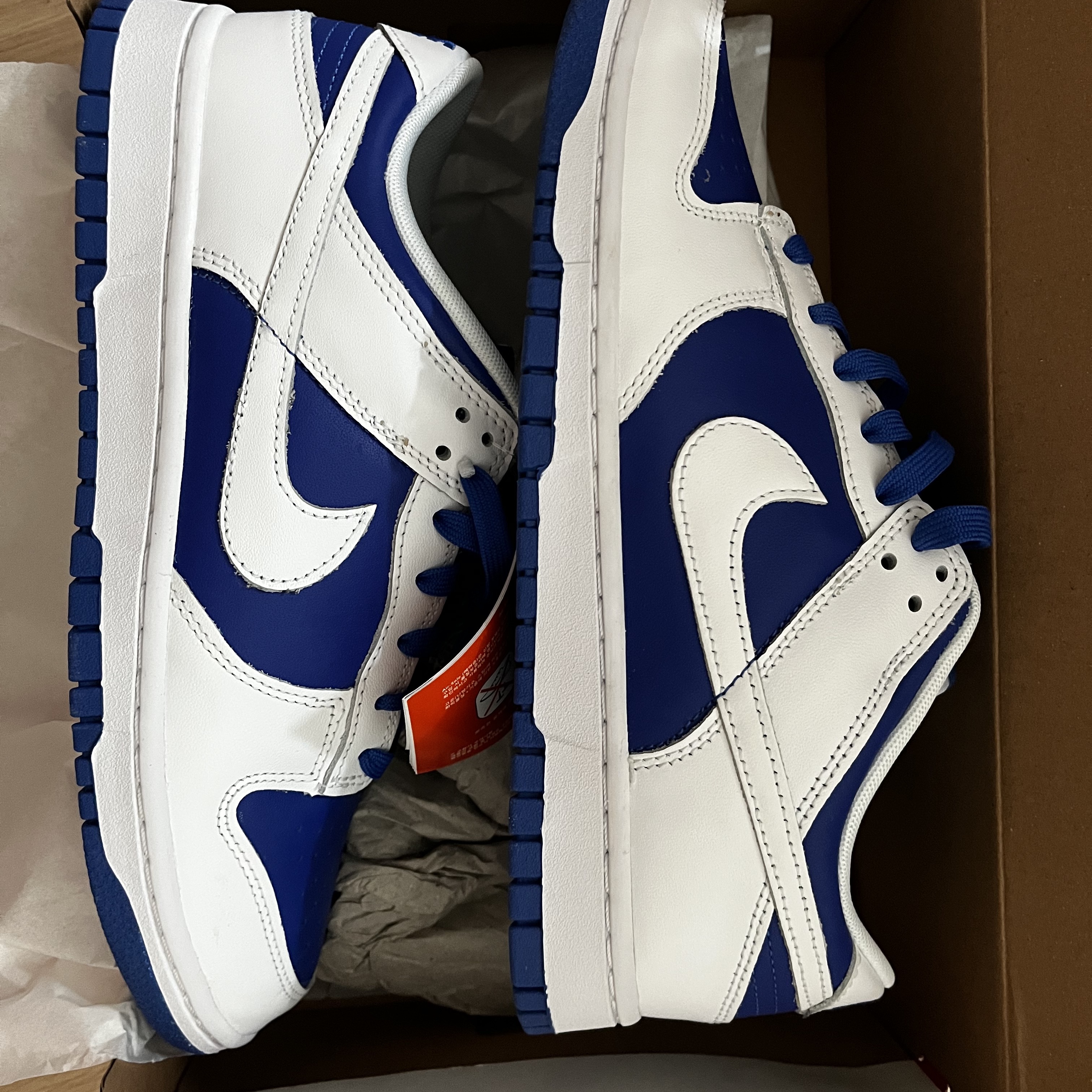 Nike Dunk Low Retro Racer Blue and White 착용 스타일