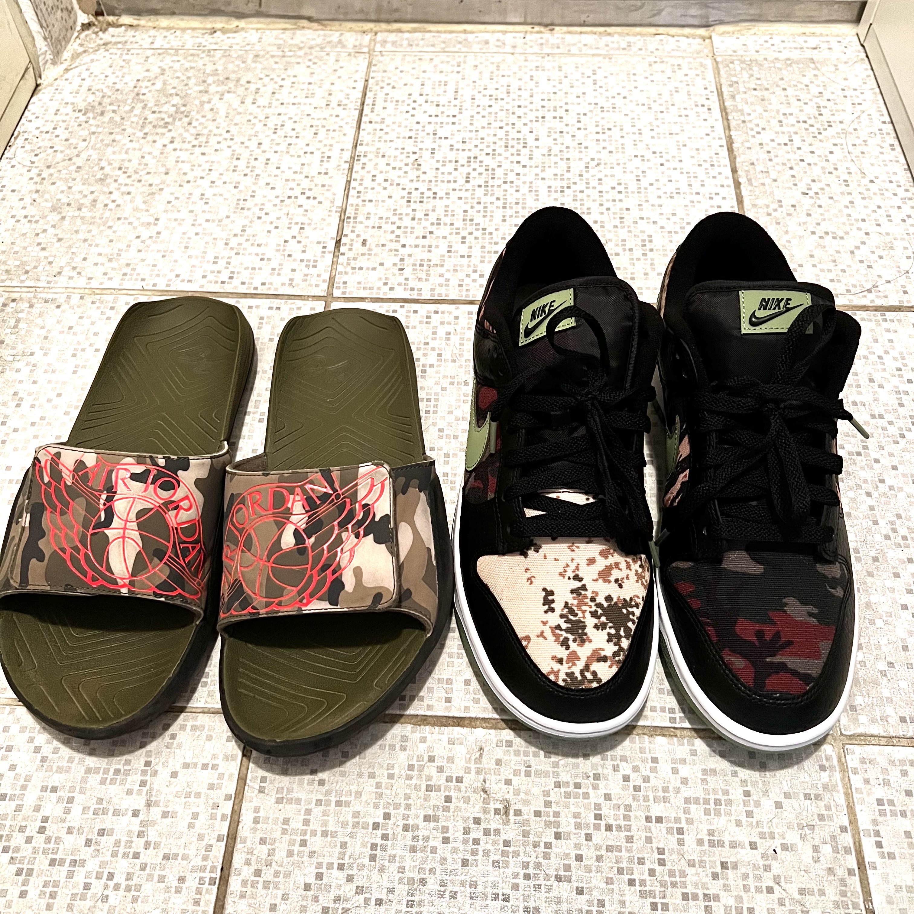 Nike Dunk Low SE Black Multi Camo 착용 스타일