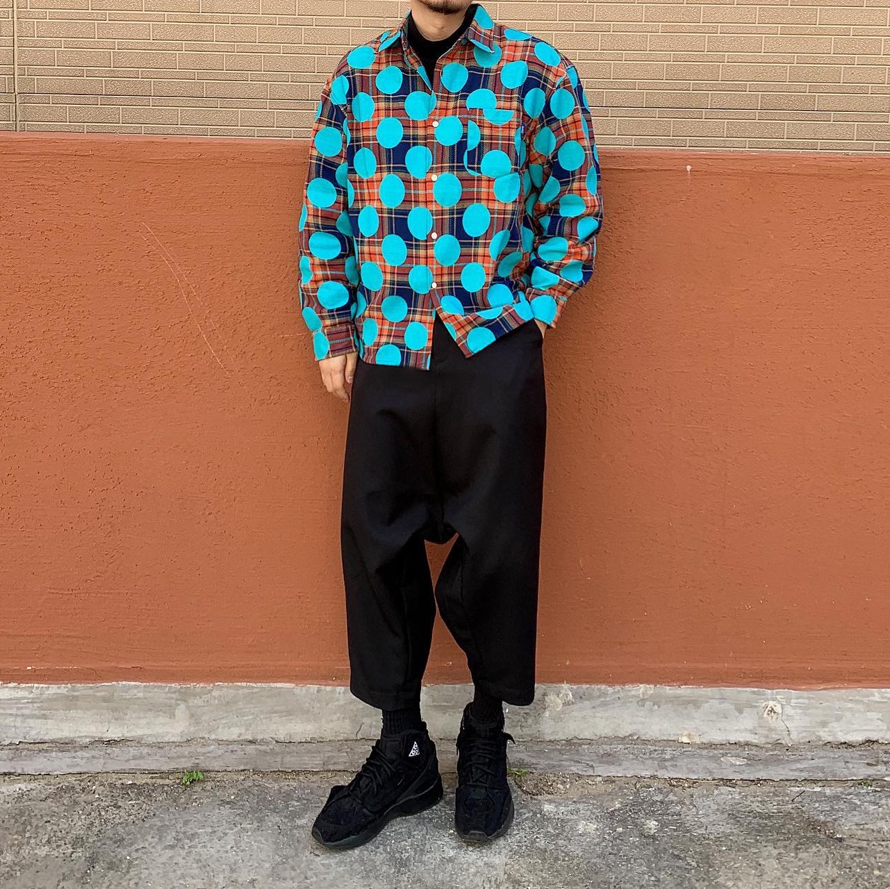 Nike x Comme des Garcons Homme Plus Air Mowabb Black 착용 스타일 - 1