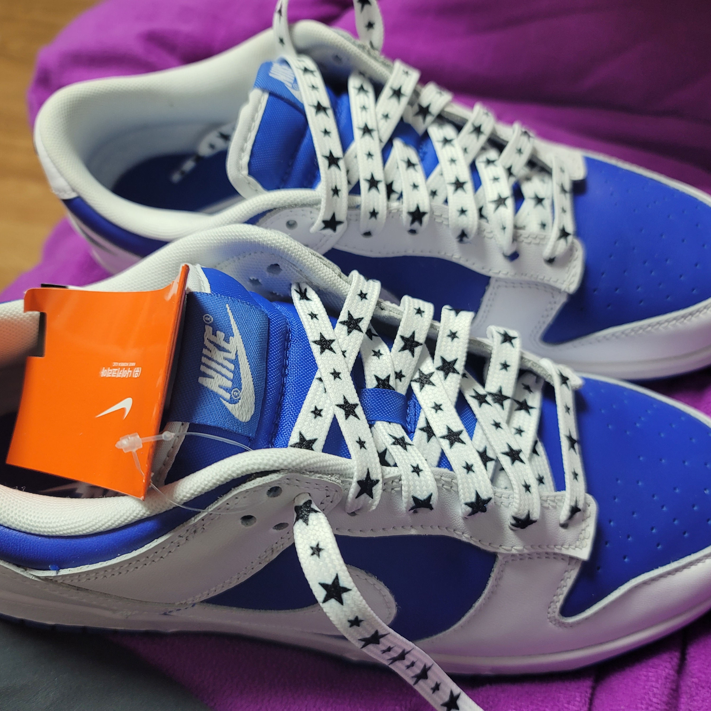 Nike Dunk Low Retro Racer Blue and White 착용 스타일