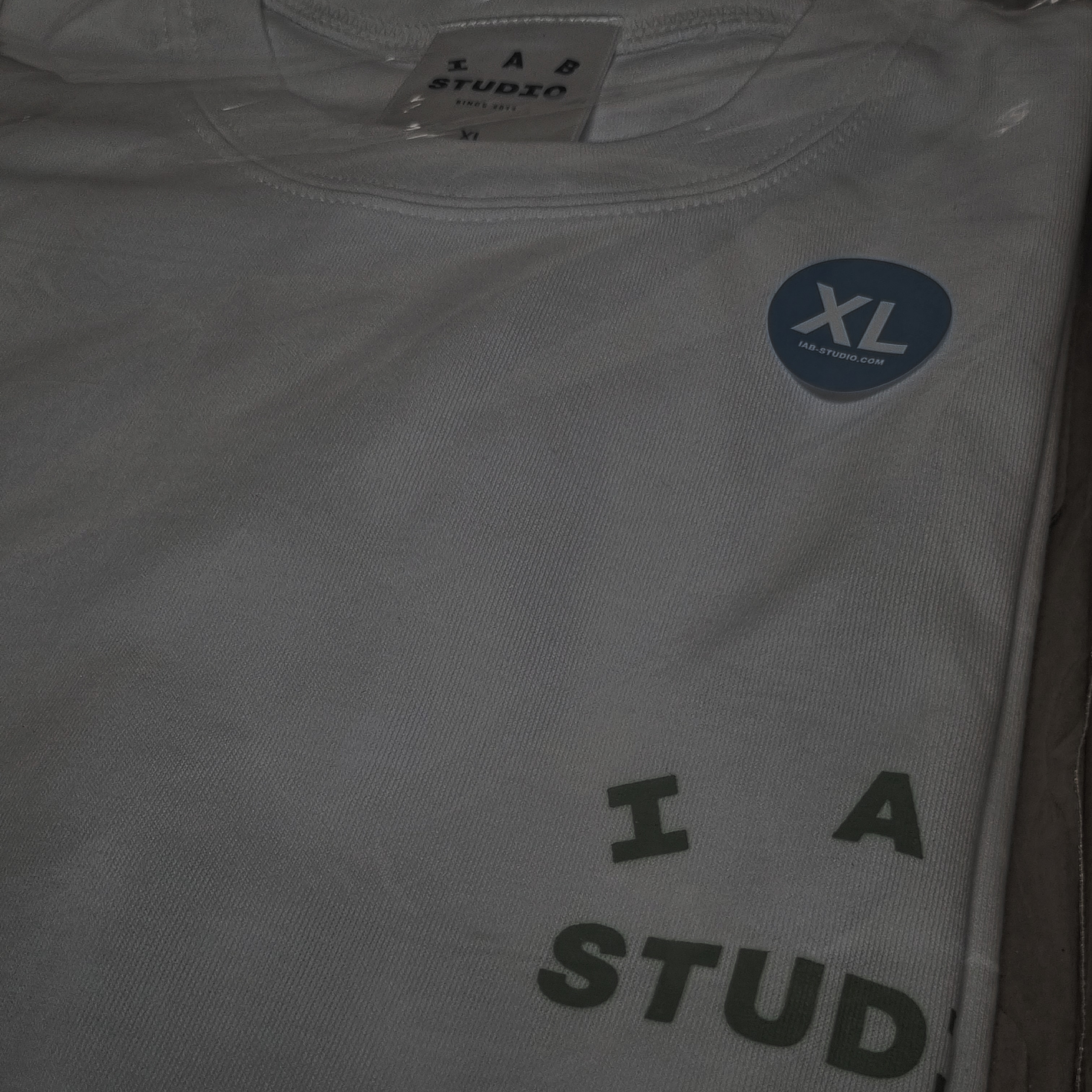 IAB Studio T-Shirt White Light Green 착용 스타일