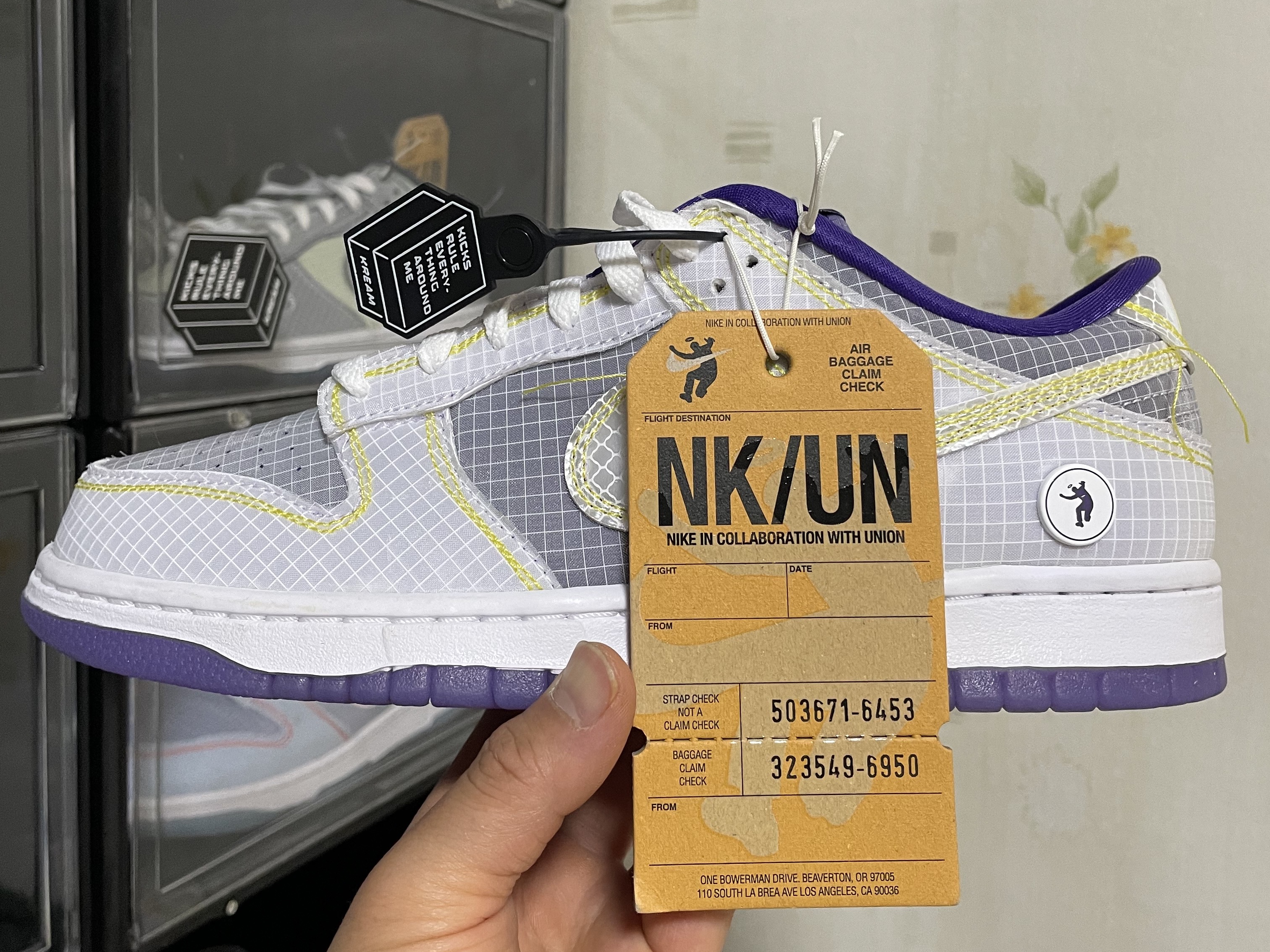 Nike x Union Dunk Low Passport Pack Court Purple White 착용 스타일
