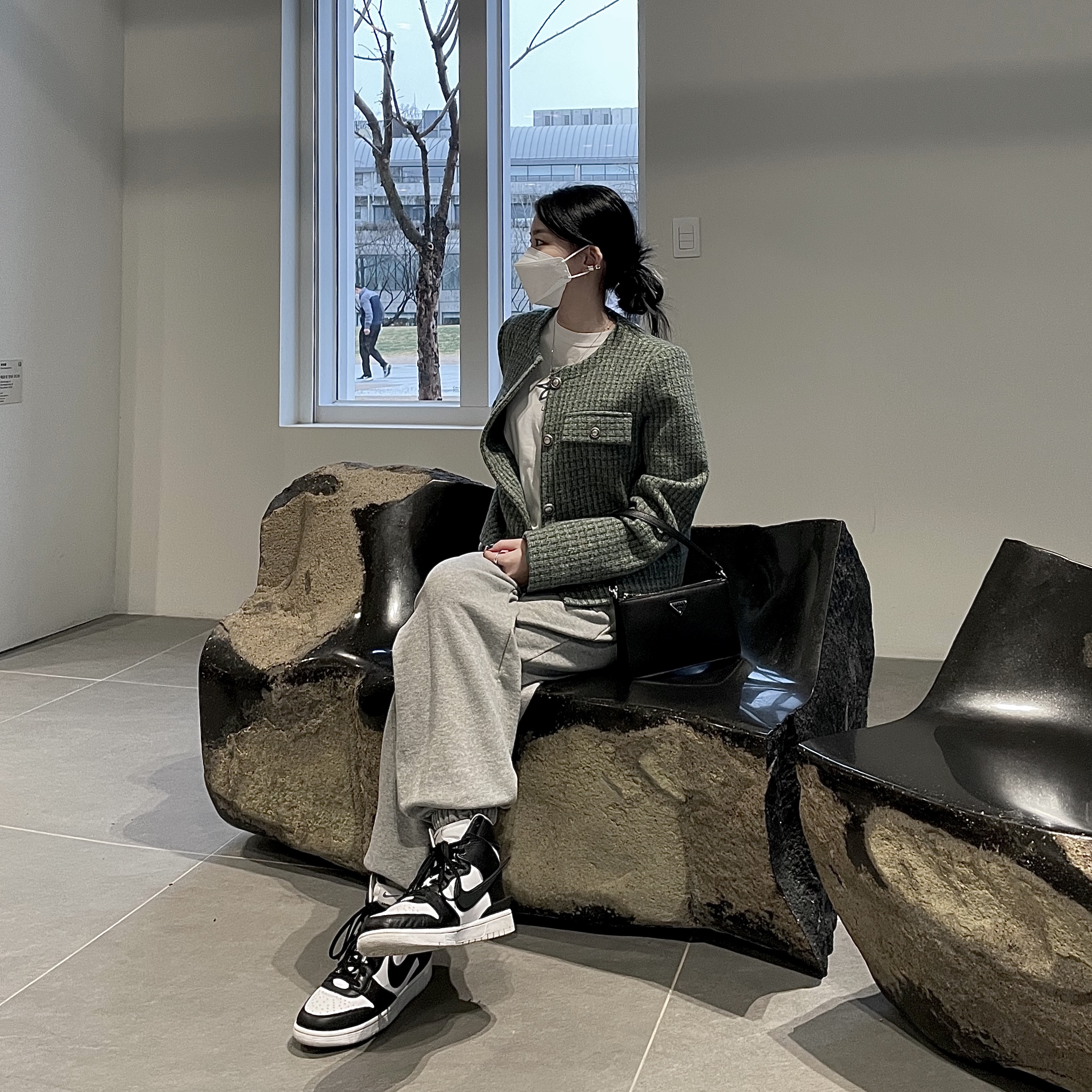 Nike x Ambush Dunk High Black, Nike x Stussy WT T-Shirt White - Asia 착용 스타일