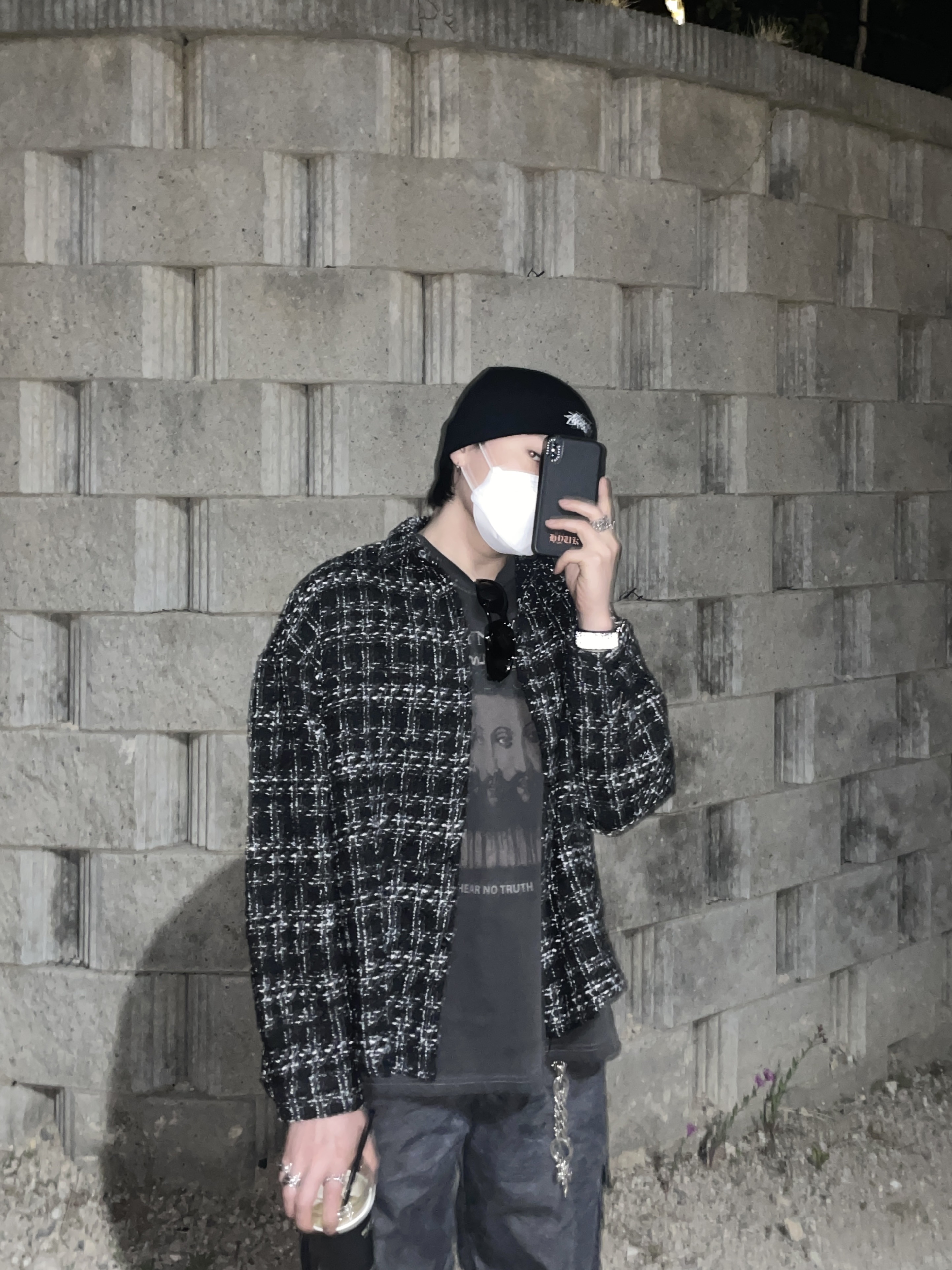 Stussy Stock Cuff Beanie Black, Converse x Drkshdw Drkstr Chuck 70 High Black 착용 스타일 - 2