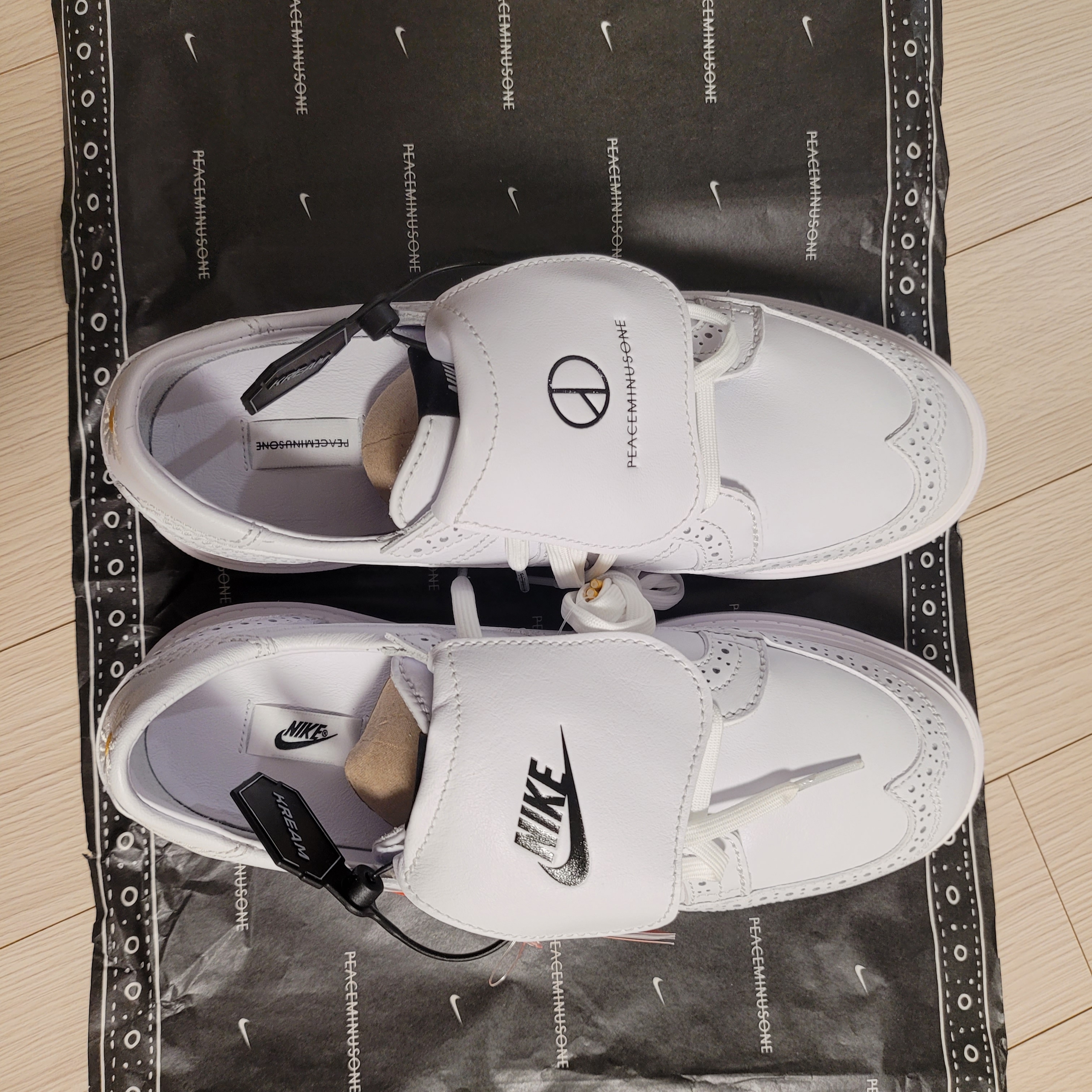 Nike x Peaceminusone Kwondo1 White 착용 스타일 - 5