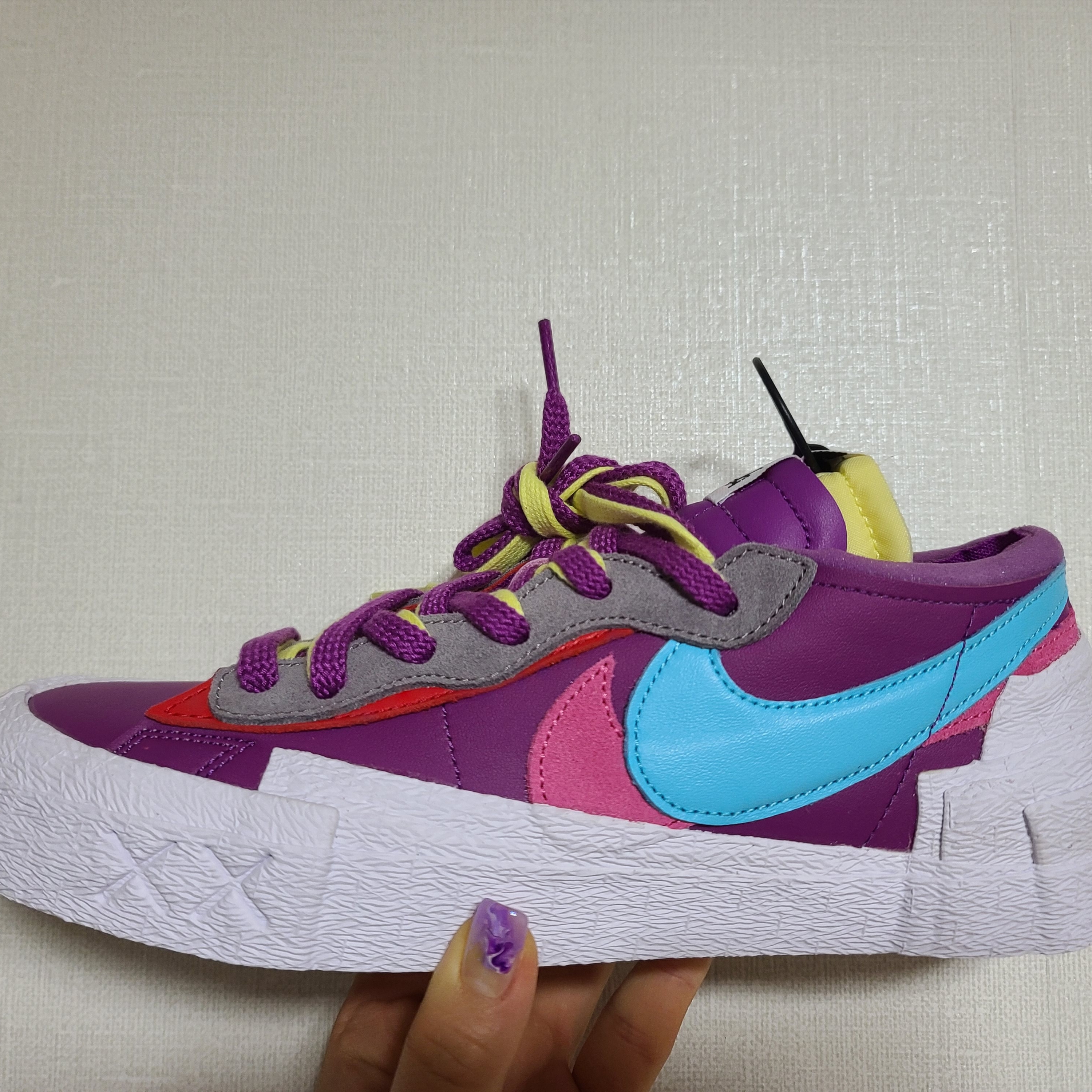 Nike x Sacai x Kaws Blazer Low Purple Dusk 착용 스타일 - 3