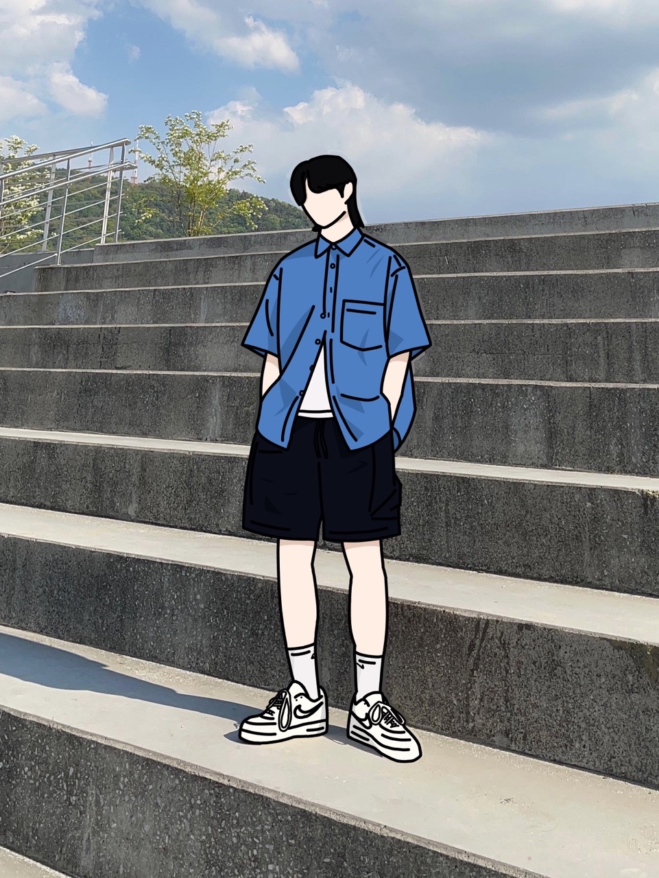 Nike Air Force 1 '07 Low White 착용 스타일 - 5