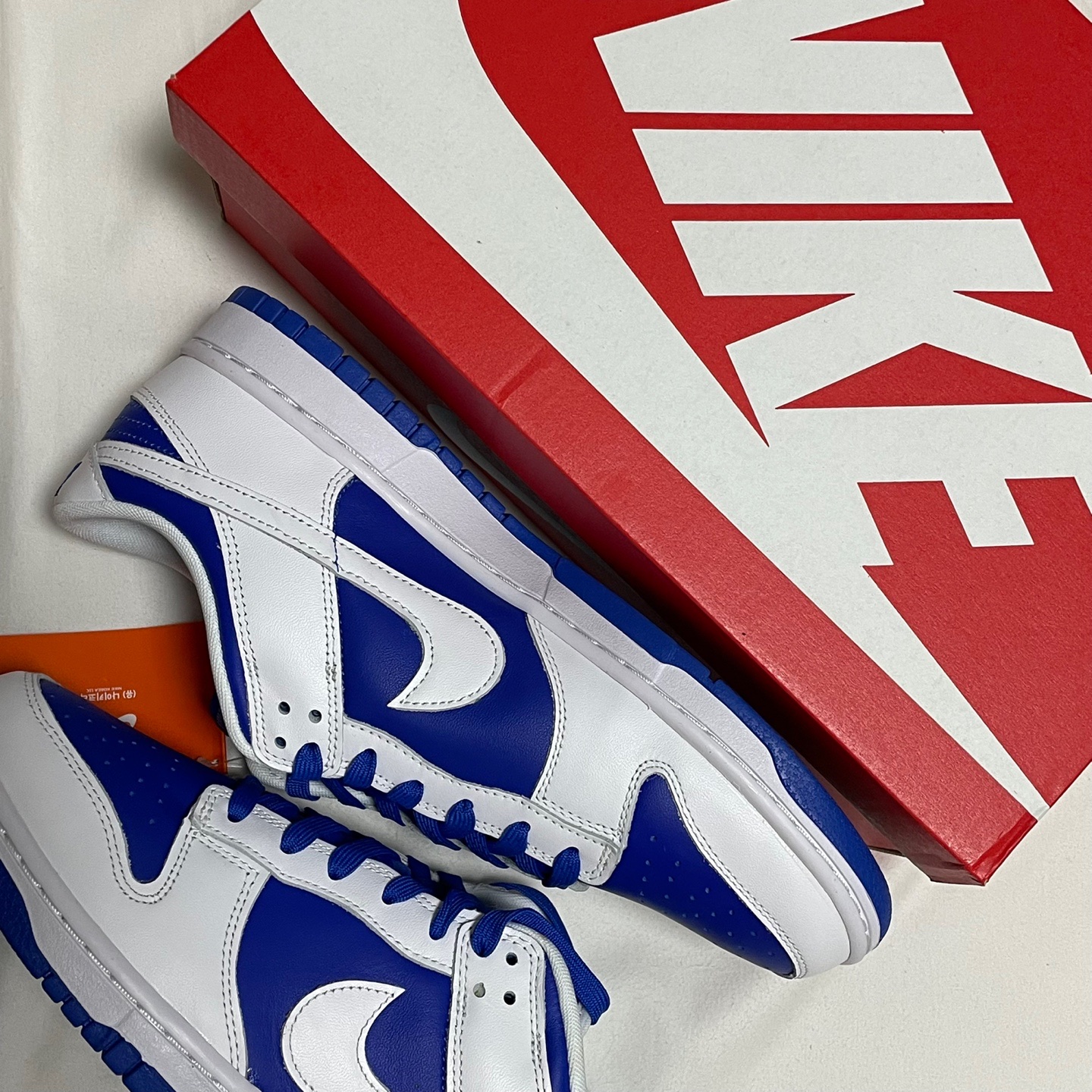 Nike Dunk Low Retro Racer Blue and White 착용 스타일