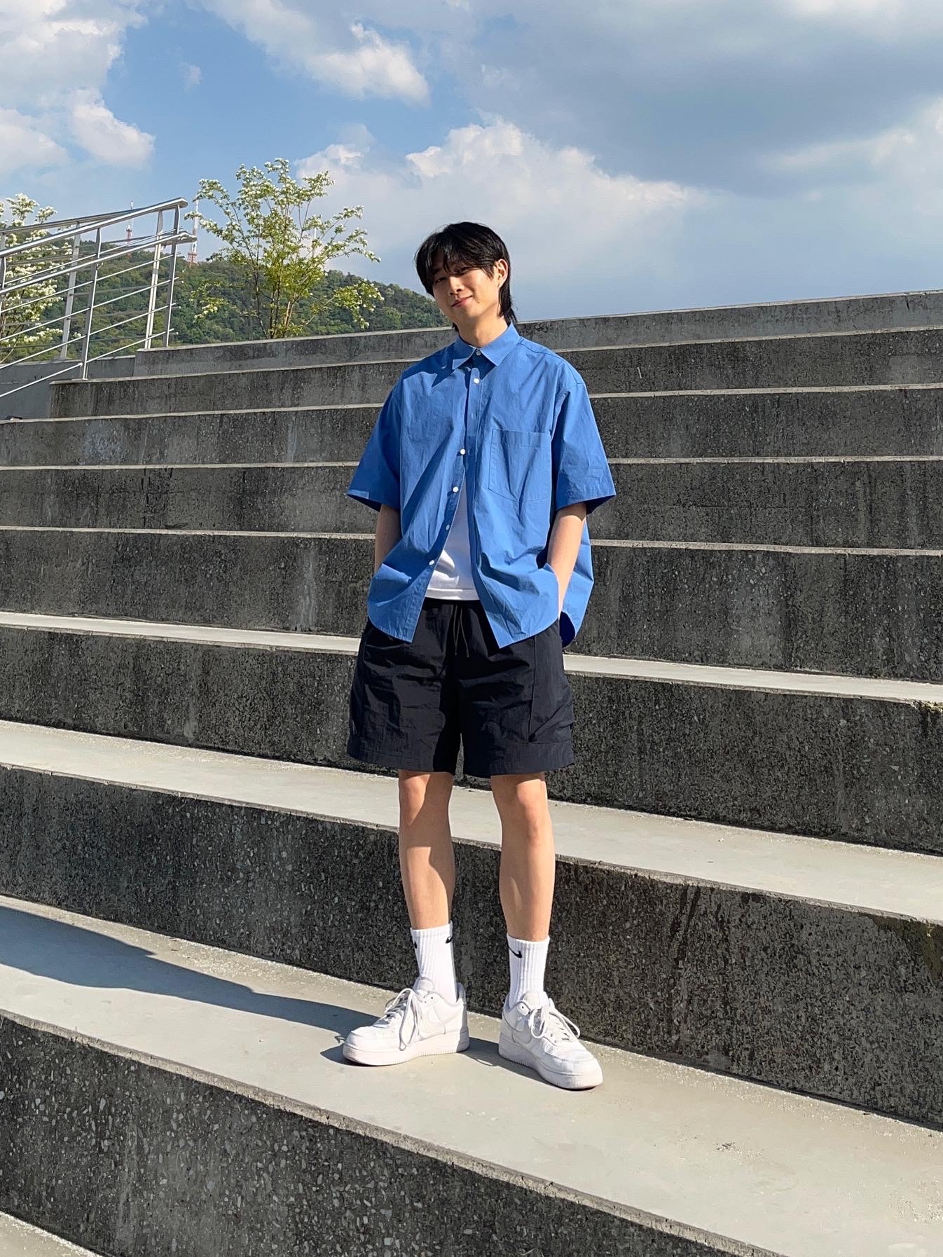 Nike Air Force 1 '07 Low White 착용 스타일 - 1