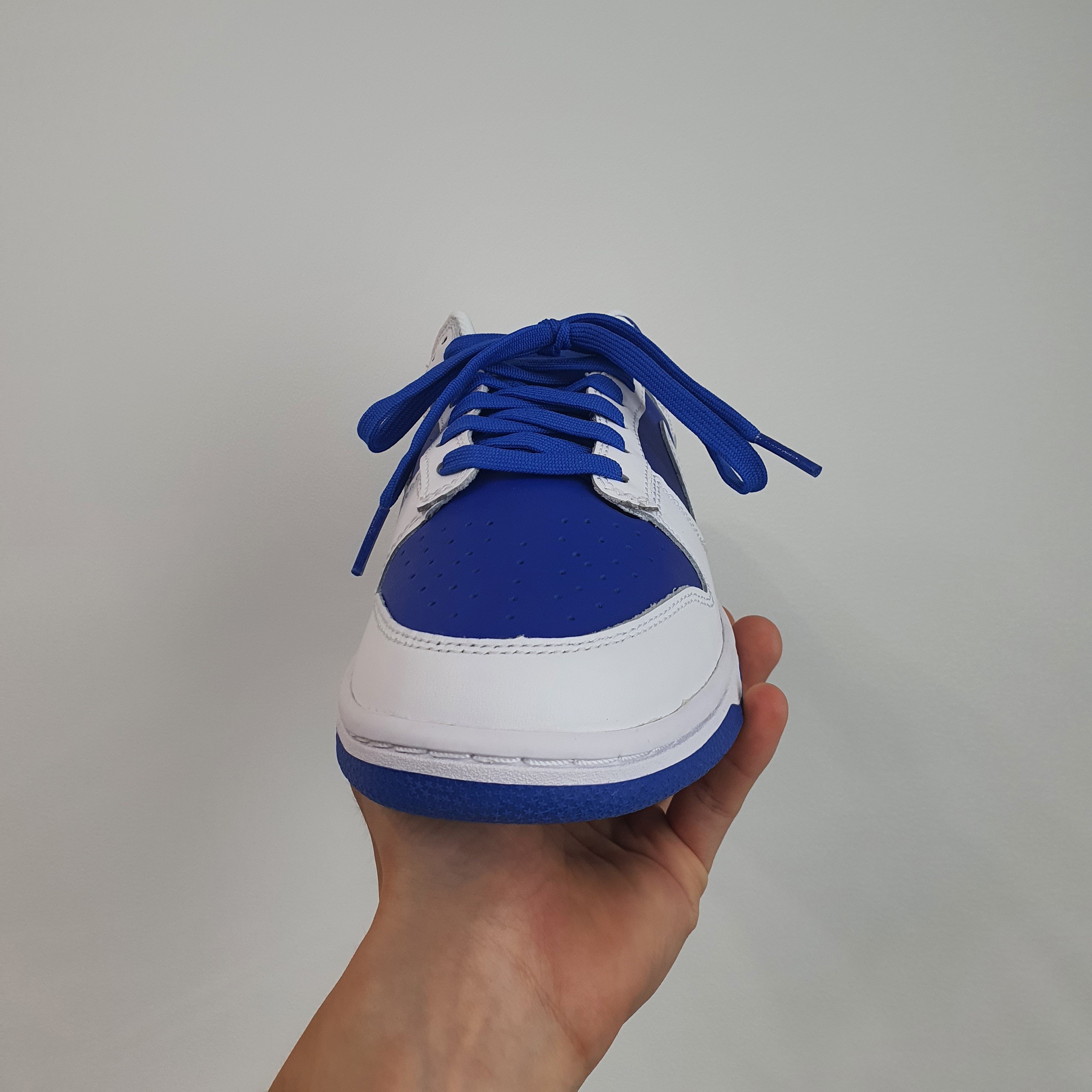 Nike Dunk Low Retro Racer Blue and White 착용 스타일 - 2