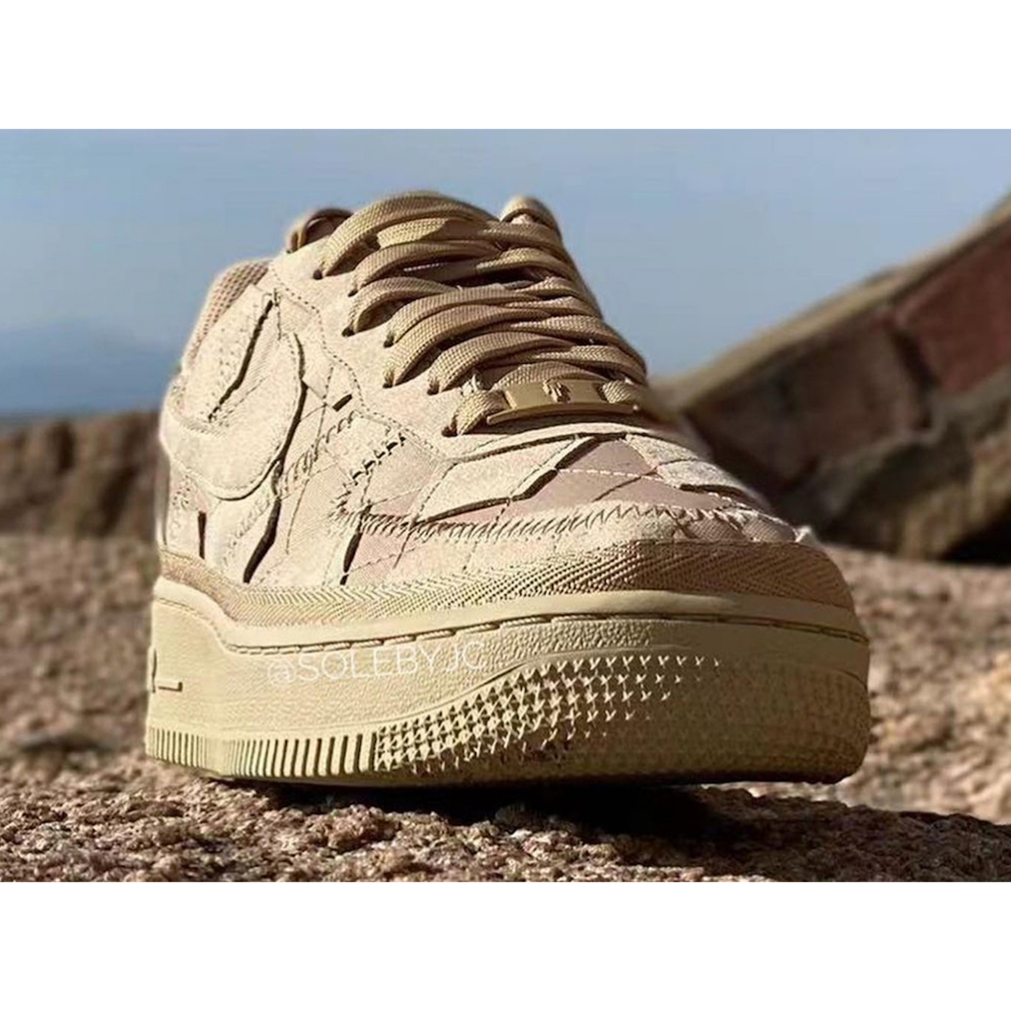 Nike x Billie Eilish Air Force 1 High '07 SP Mushroom, (W) Jordan 15 x Billie Eilish Retro SP Beige 착용 스타일 - 3