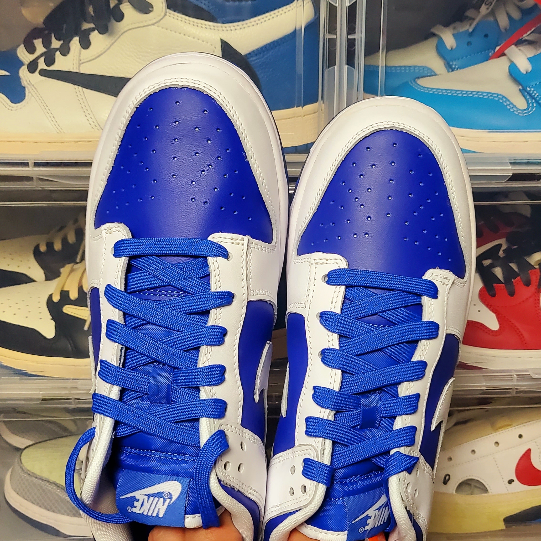 Nike Dunk Low Retro Racer Blue and White 착용 스타일 - 4
