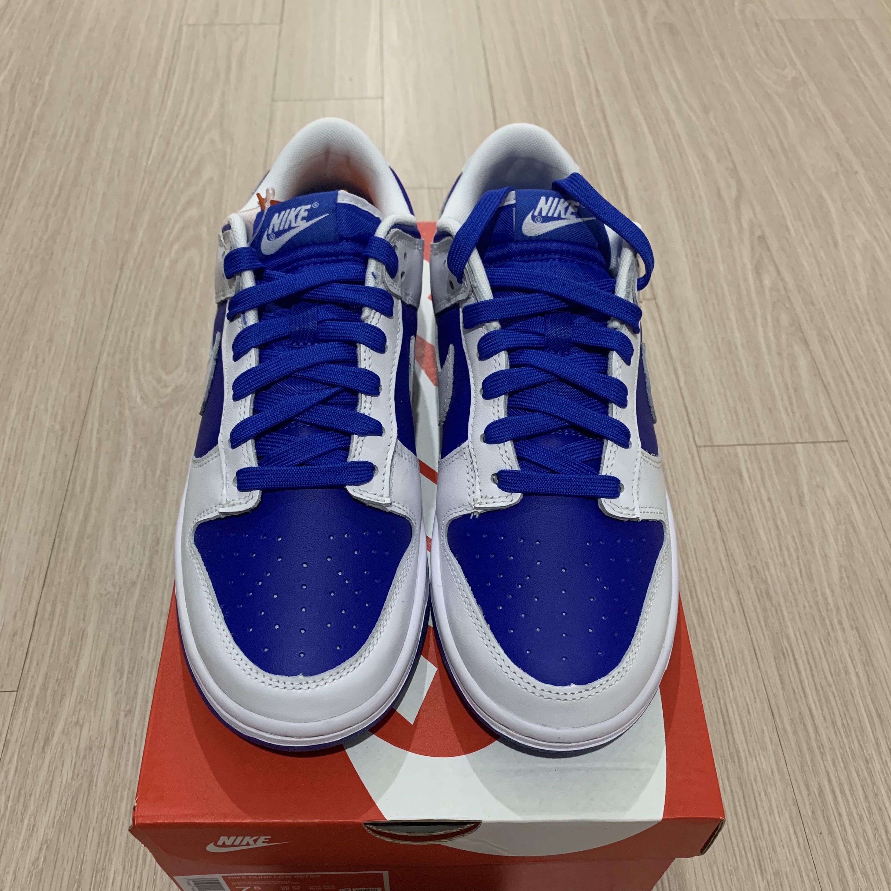 Nike Dunk Low Retro Racer Blue and White 착용 스타일 - 2