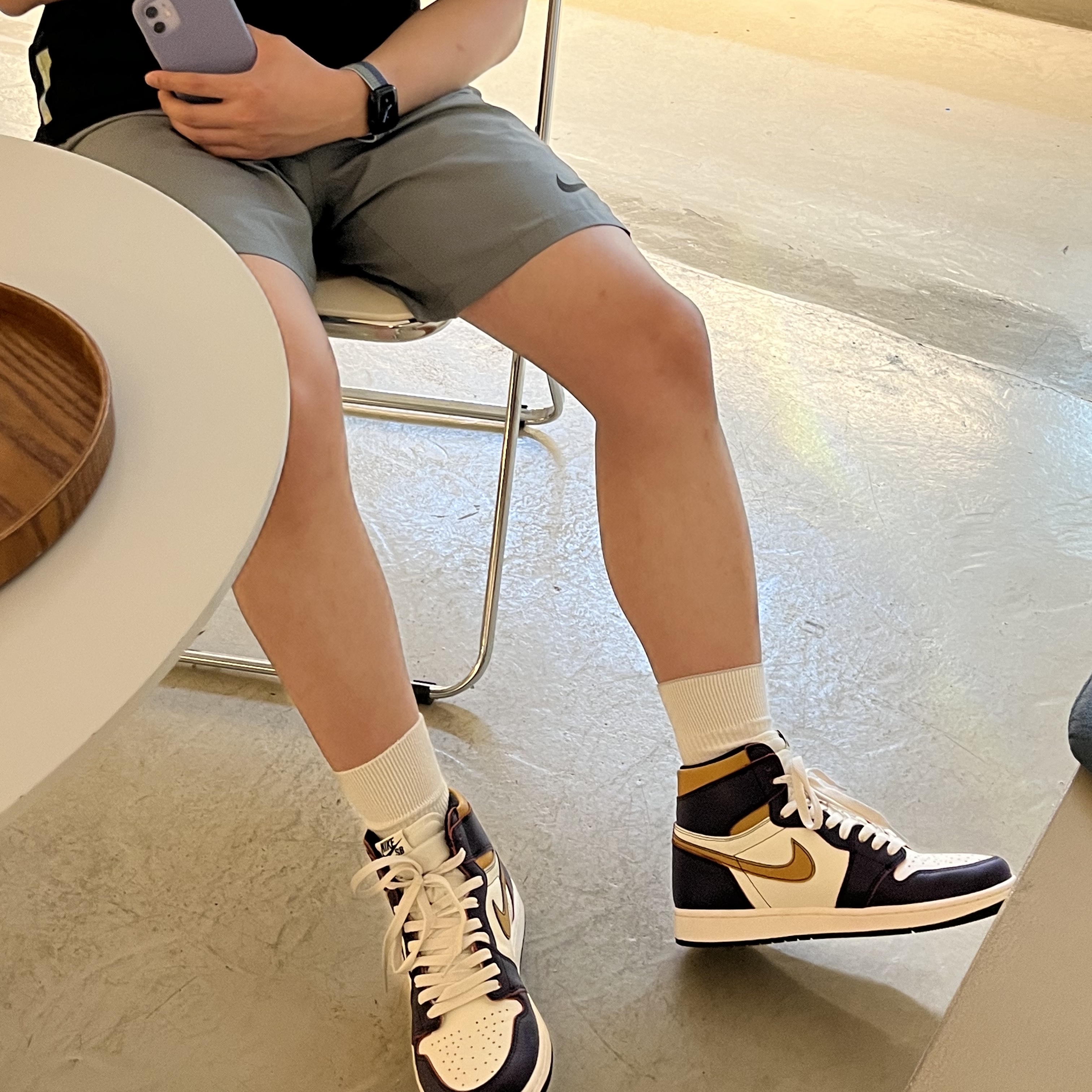 Jordan 1 Retro High OG Defiant SB LA to Chicago 착용 스타일 - 1