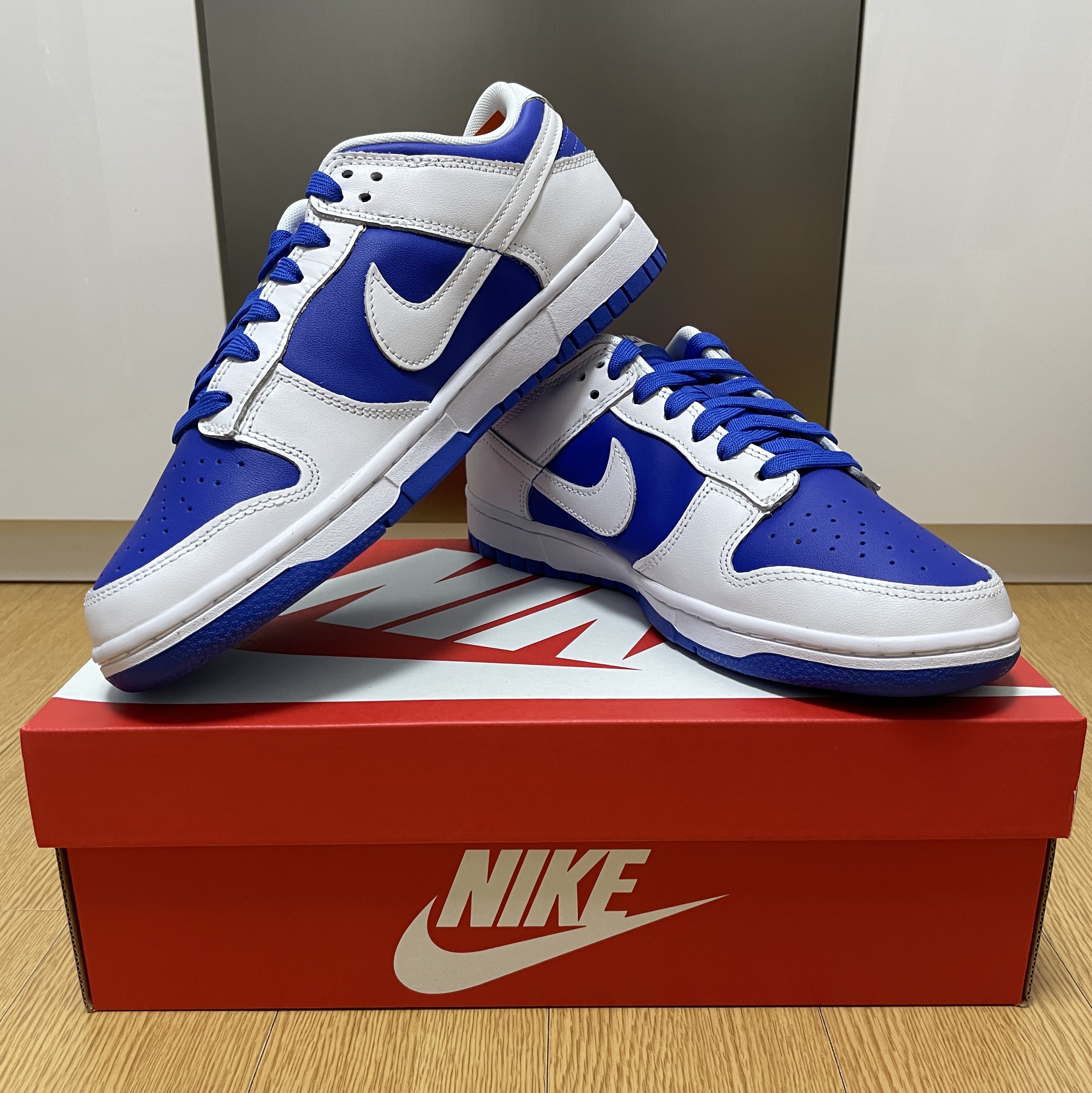Nike Dunk Low Retro Racer Blue and White 착용 스타일
