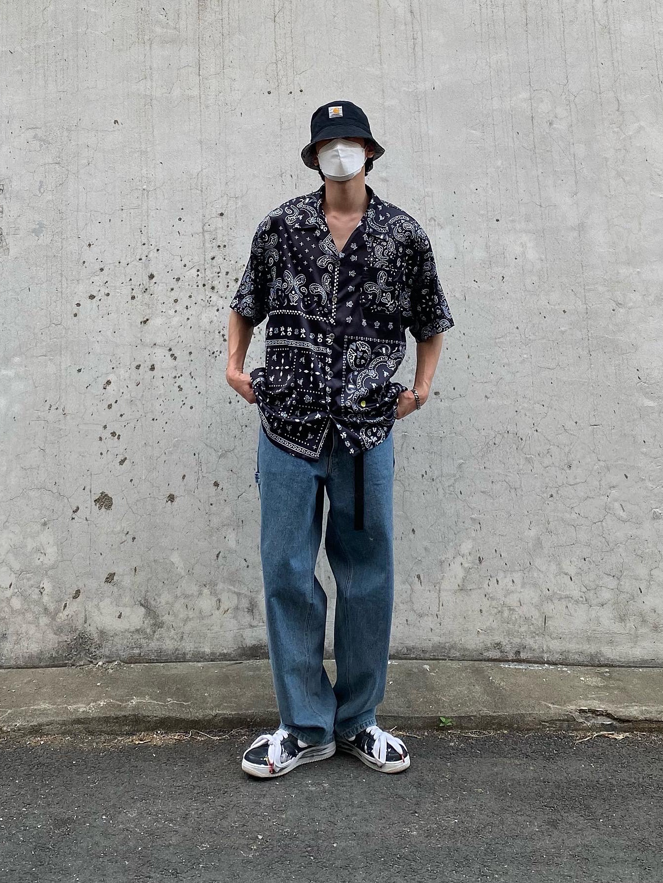 Nike x Peaceminusone Air Force 1 Low Para-Noise 착용 스타일 - 2