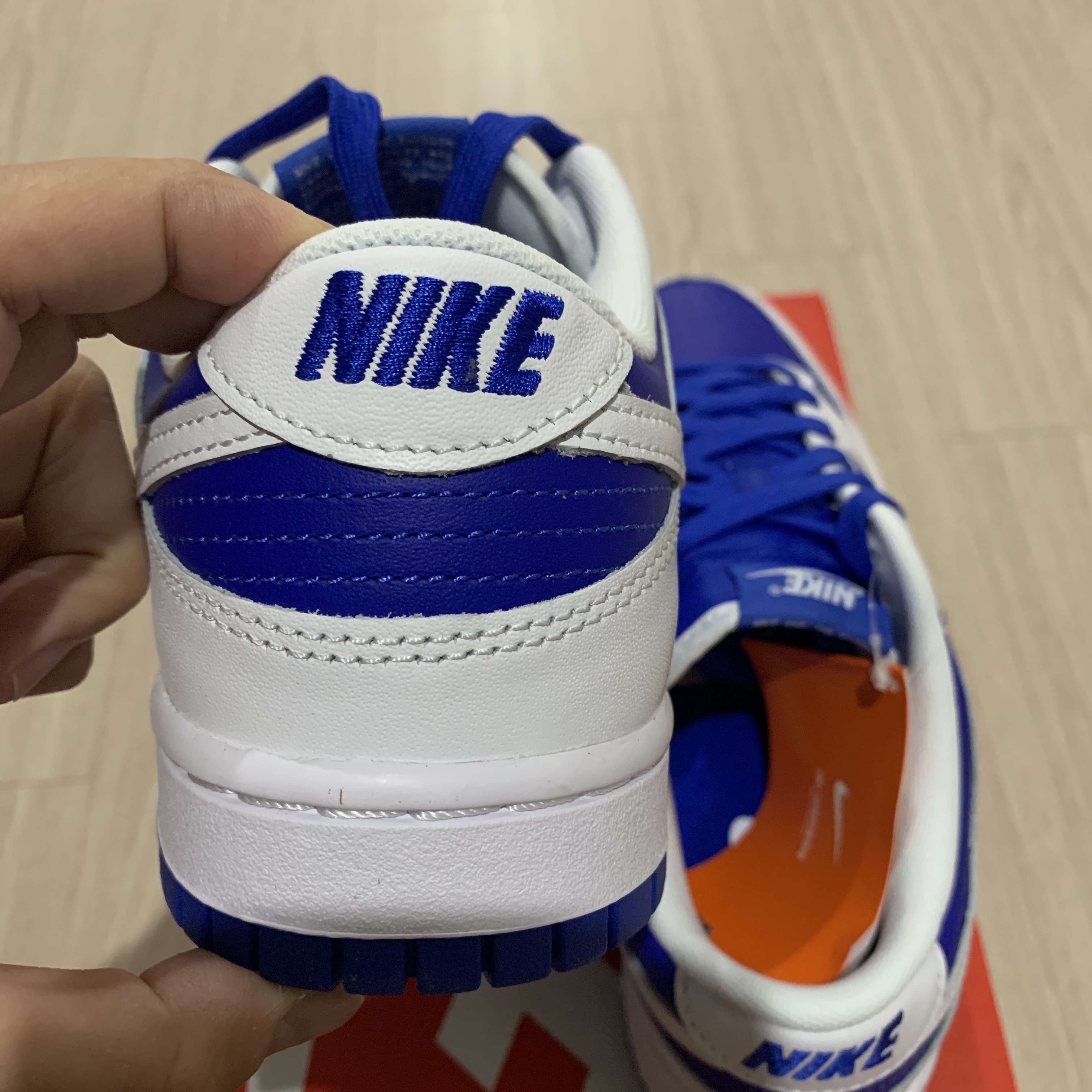 Nike Dunk Low Retro Racer Blue and White 착용 스타일 - 4