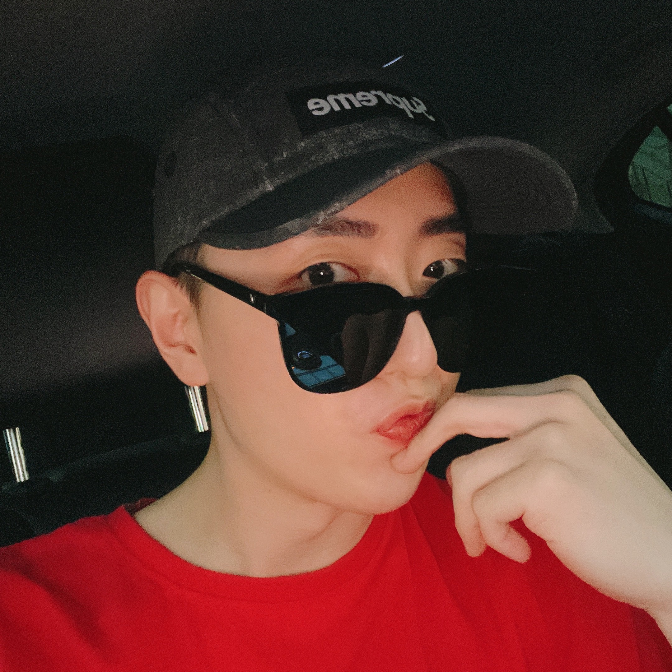 Supreme Coated Cordura Camp Cap Black - 22SS 착용 스타일