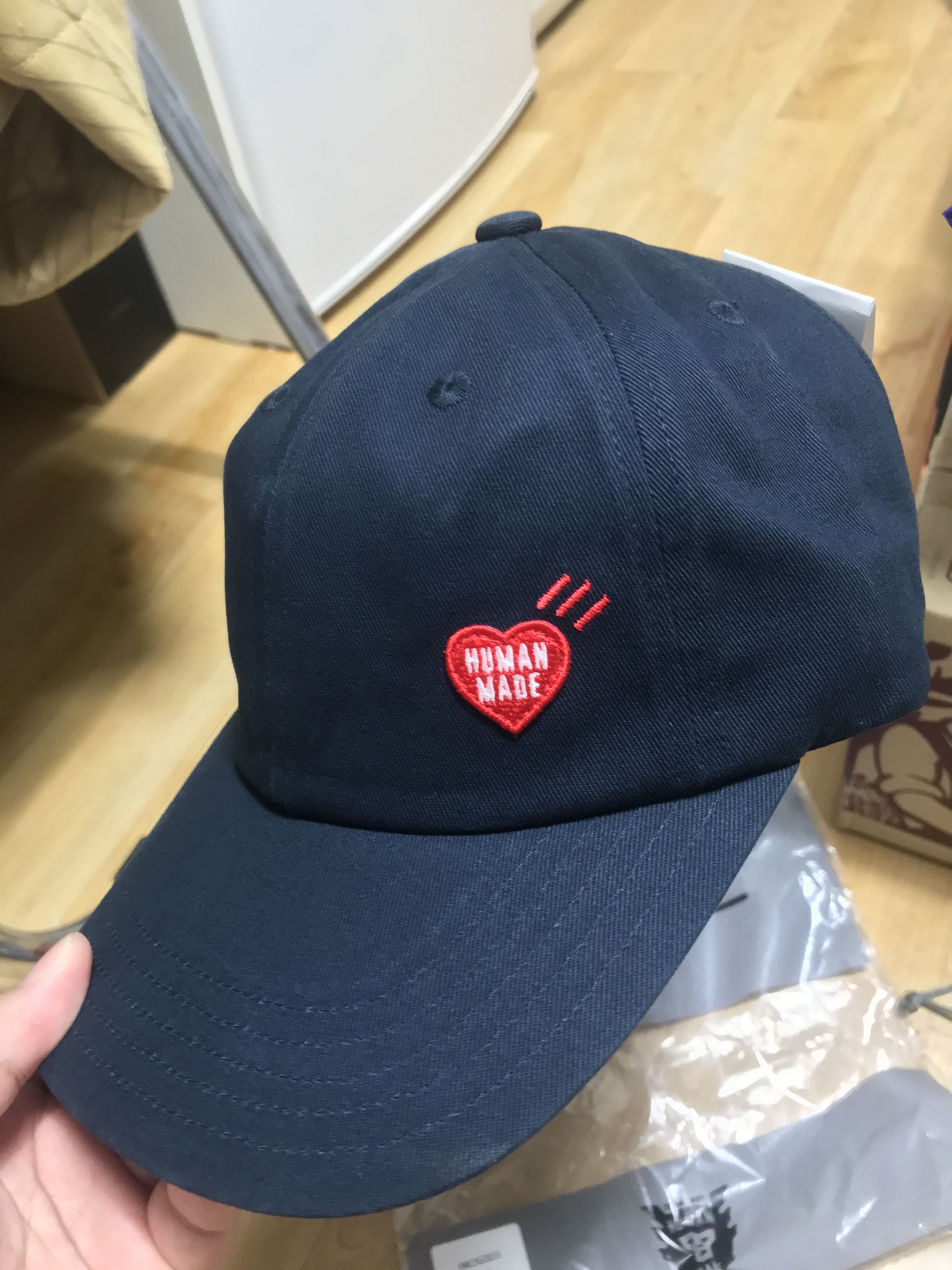 Human Made #3 6-Panel Twill Cap Navy 착용 스타일 - 3