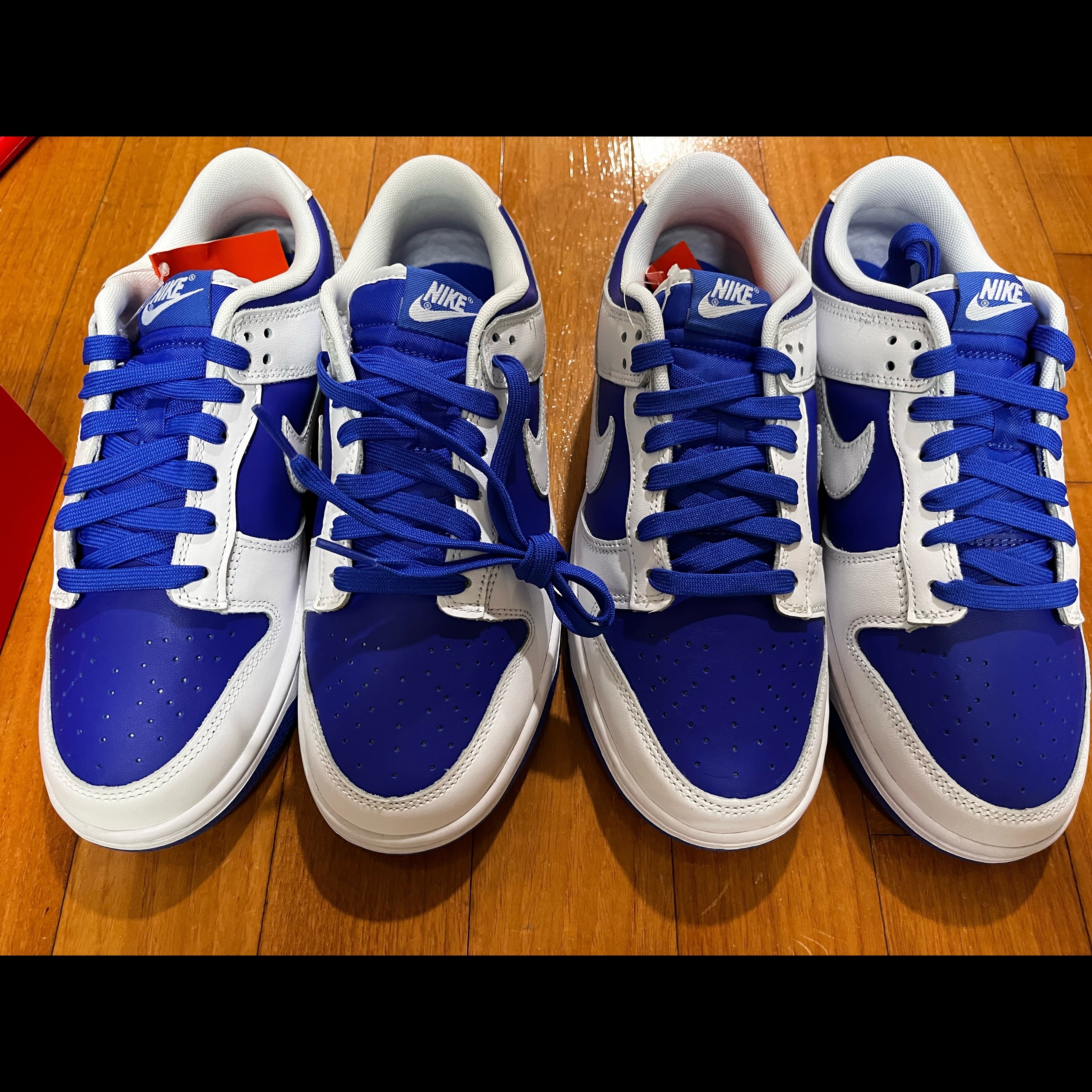 Nike Dunk Low Retro Racer Blue and White 착용 스타일 - 1