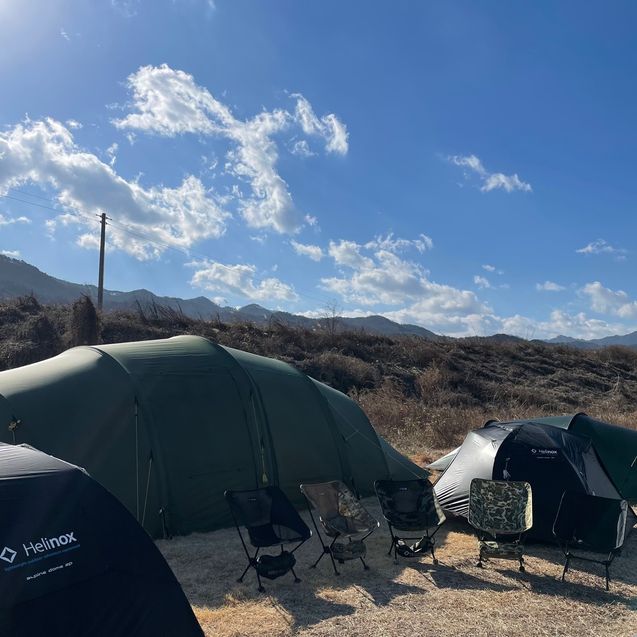 Helinox Alpine Dome 1.5p Black, Helinox Chair One All Black 착용 스타일