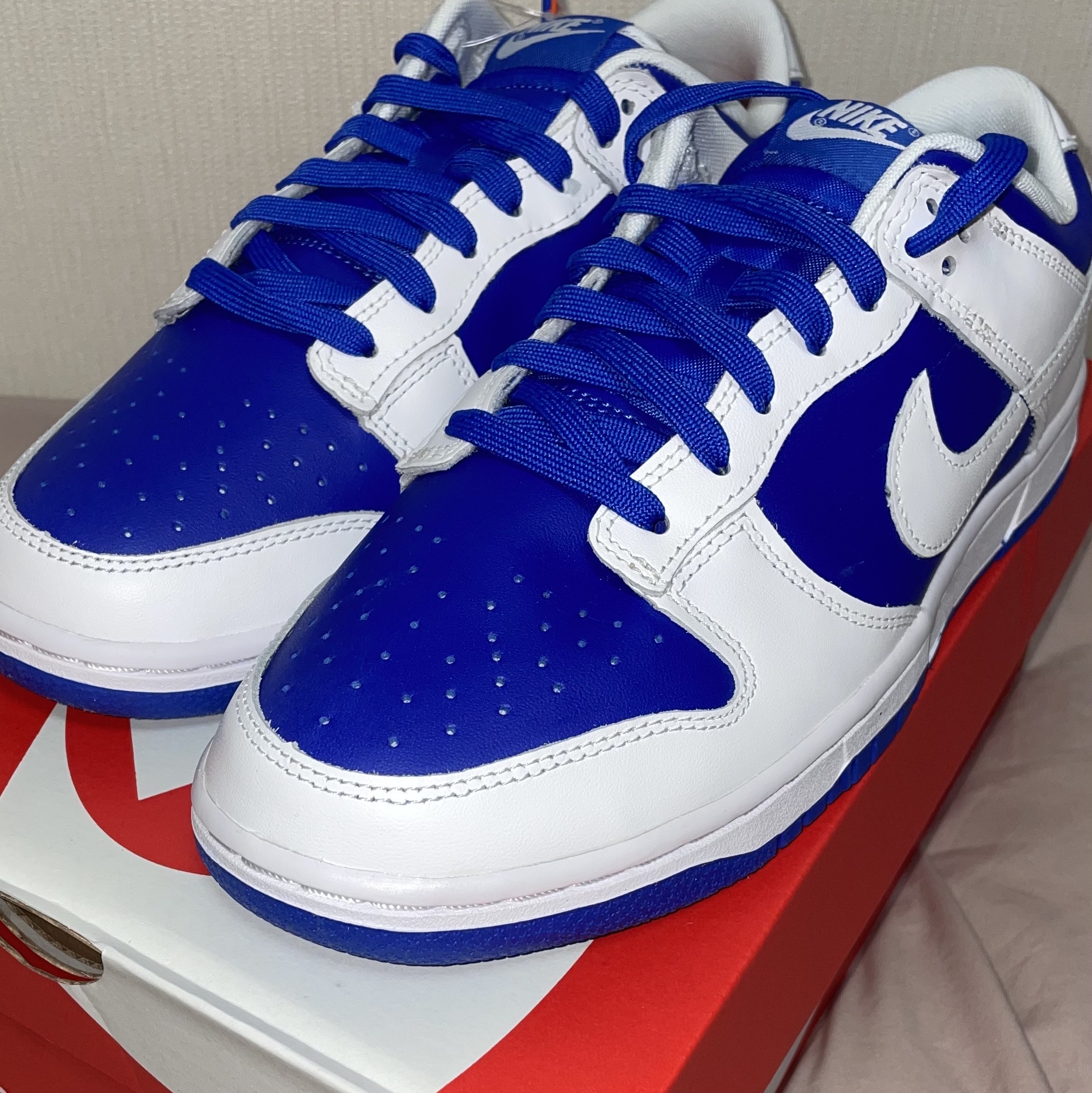 Nike Dunk Low Retro Racer Blue and White 착용 스타일