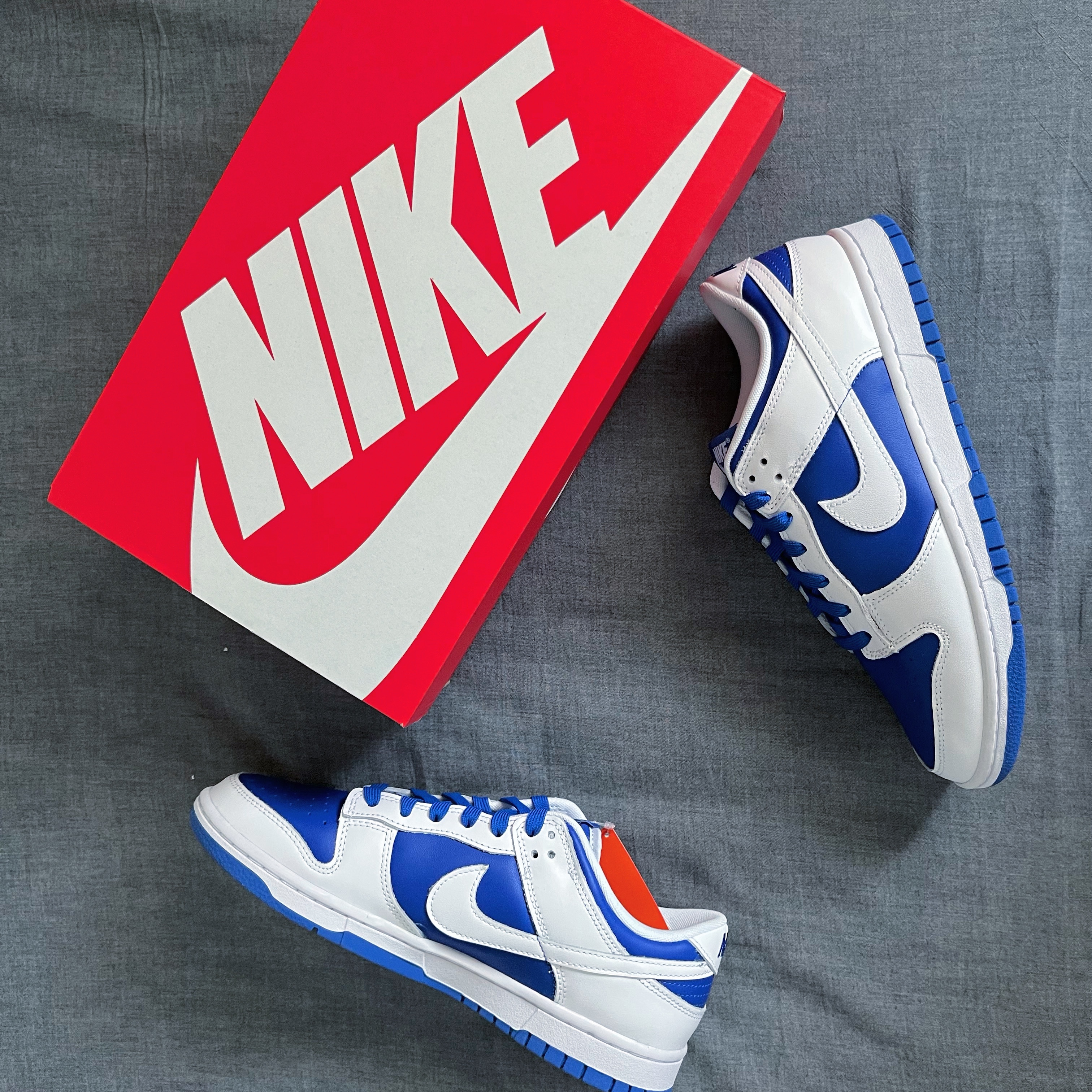 Nike Dunk Low Retro Racer Blue and White 착용 스타일